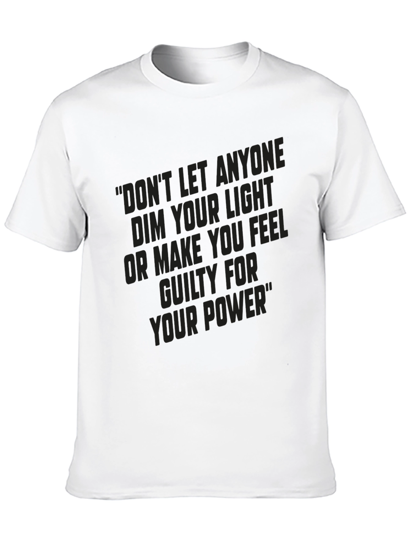 Black Inspirational Black T-Shirt: "Your Power" view 10