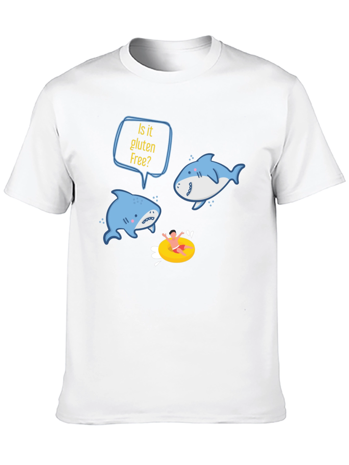 Black Is it Gluten Free Shark T-Shirt view 10