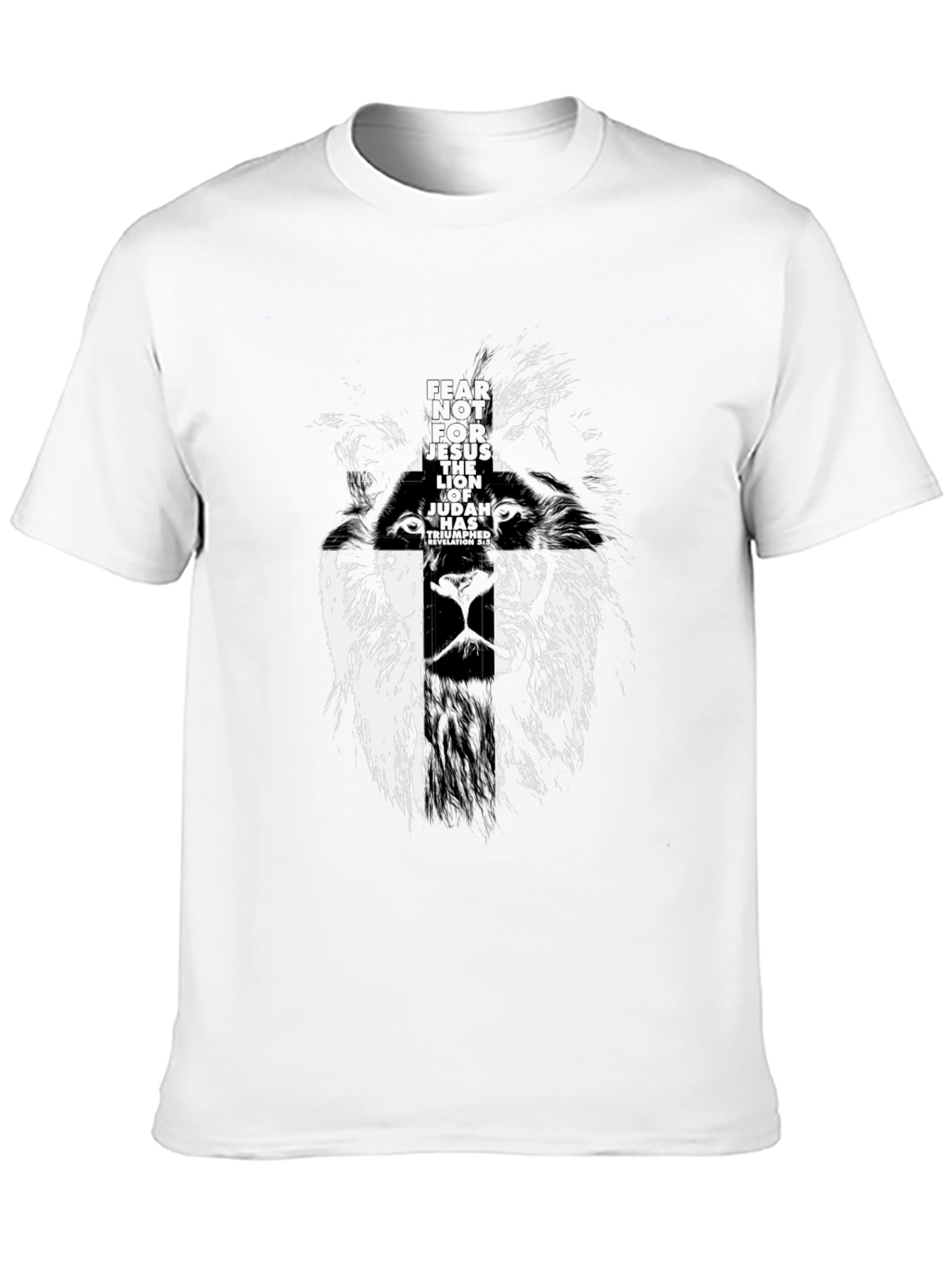 Black Lion Graphic Print Black T-Shirt for Men view 10