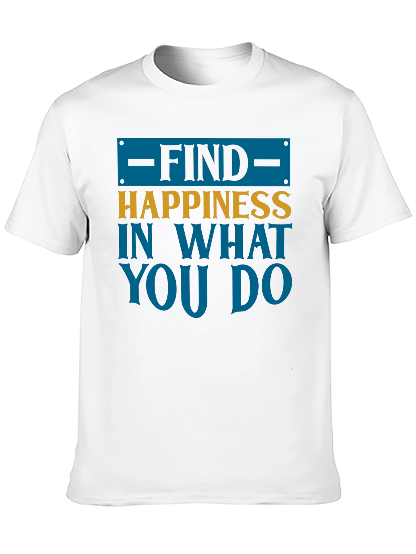 Black Find Happiness Graphic Tee - Motivational Shirt view 10