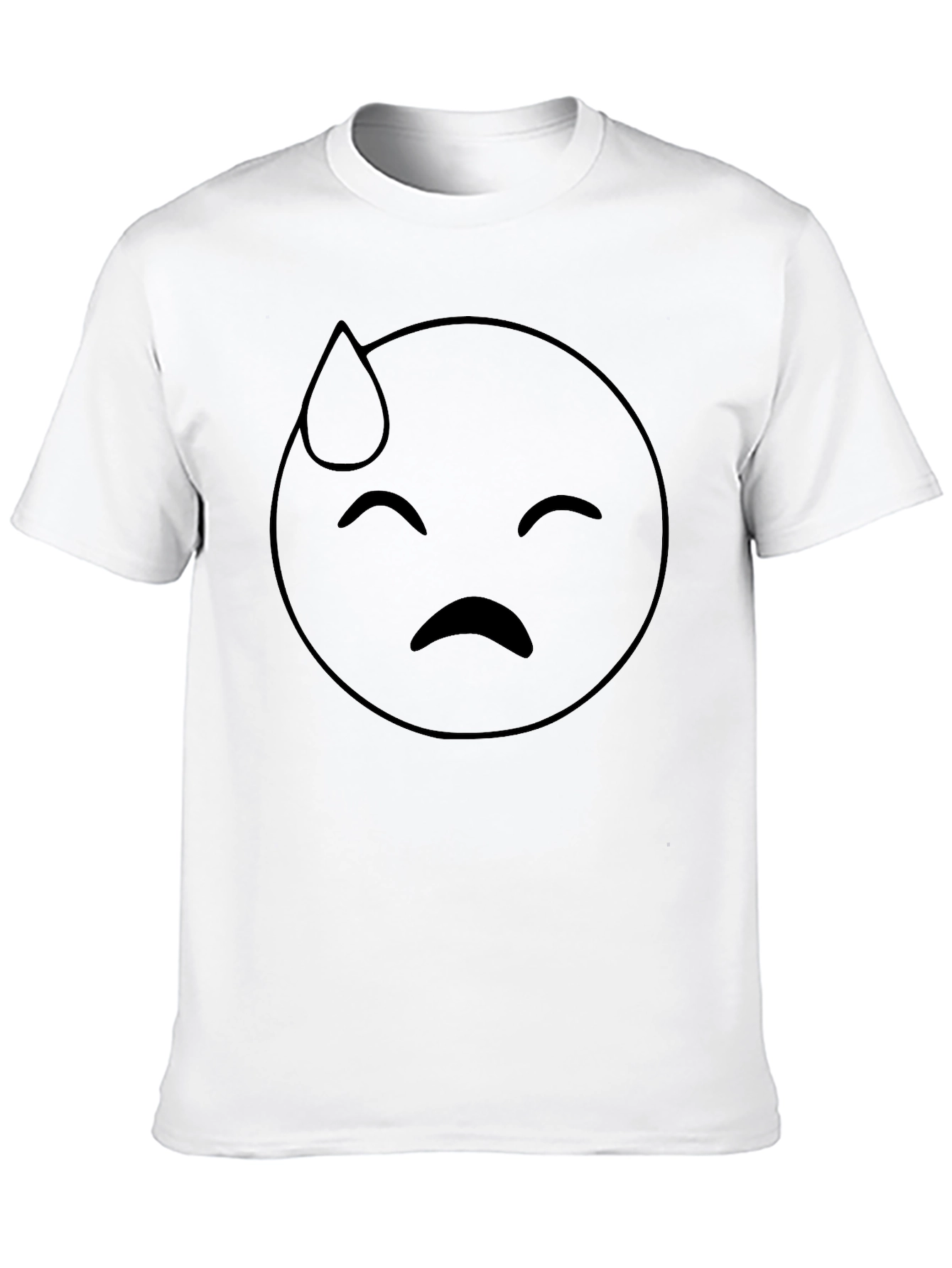 Black Black Emoji Sweat Drop Graphic Tee view 10