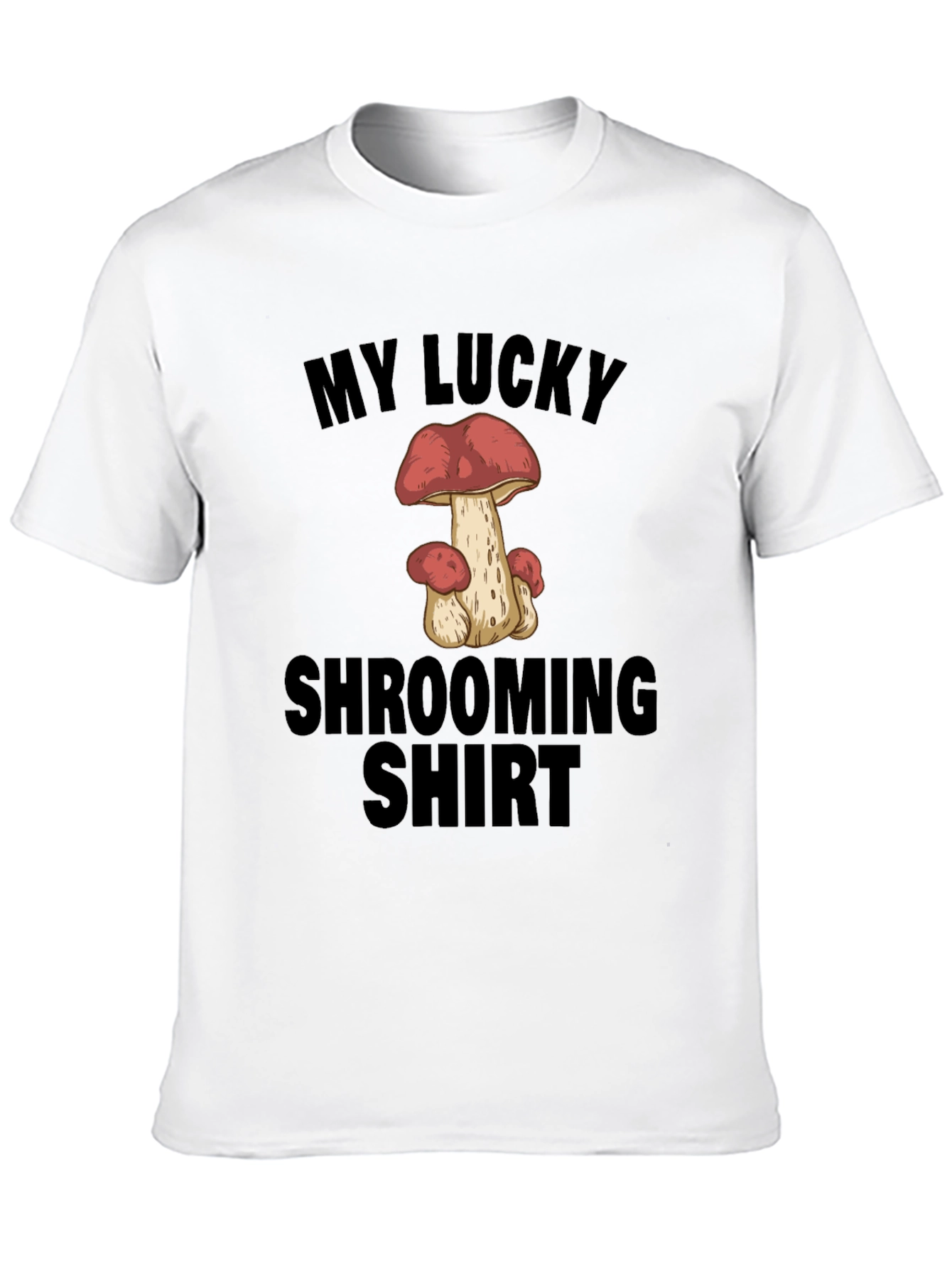 Black My Lucky Shrooming Shirt - Novelty Mushroom T-Shirt view 10