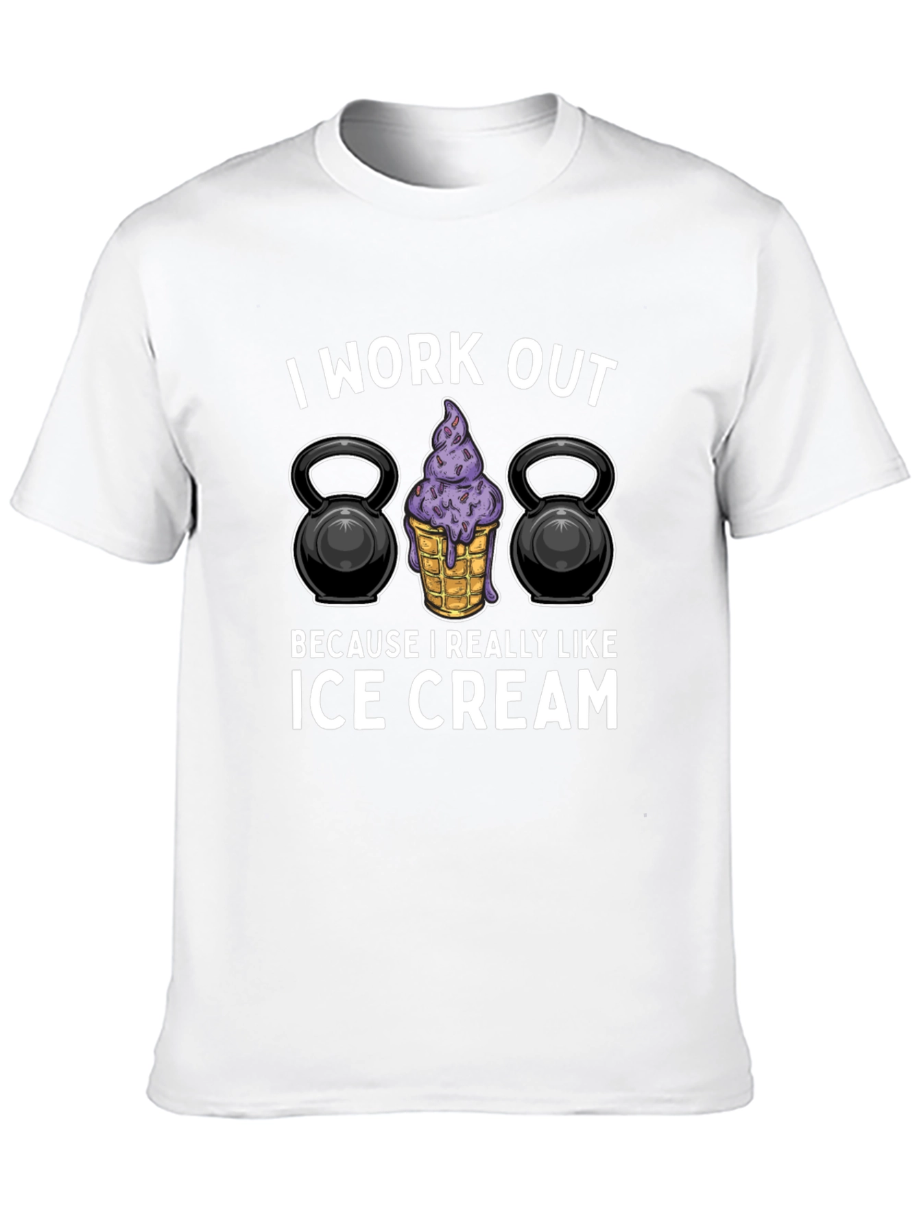 Black Workout for Ice Cream Black Graphic Tee view 10