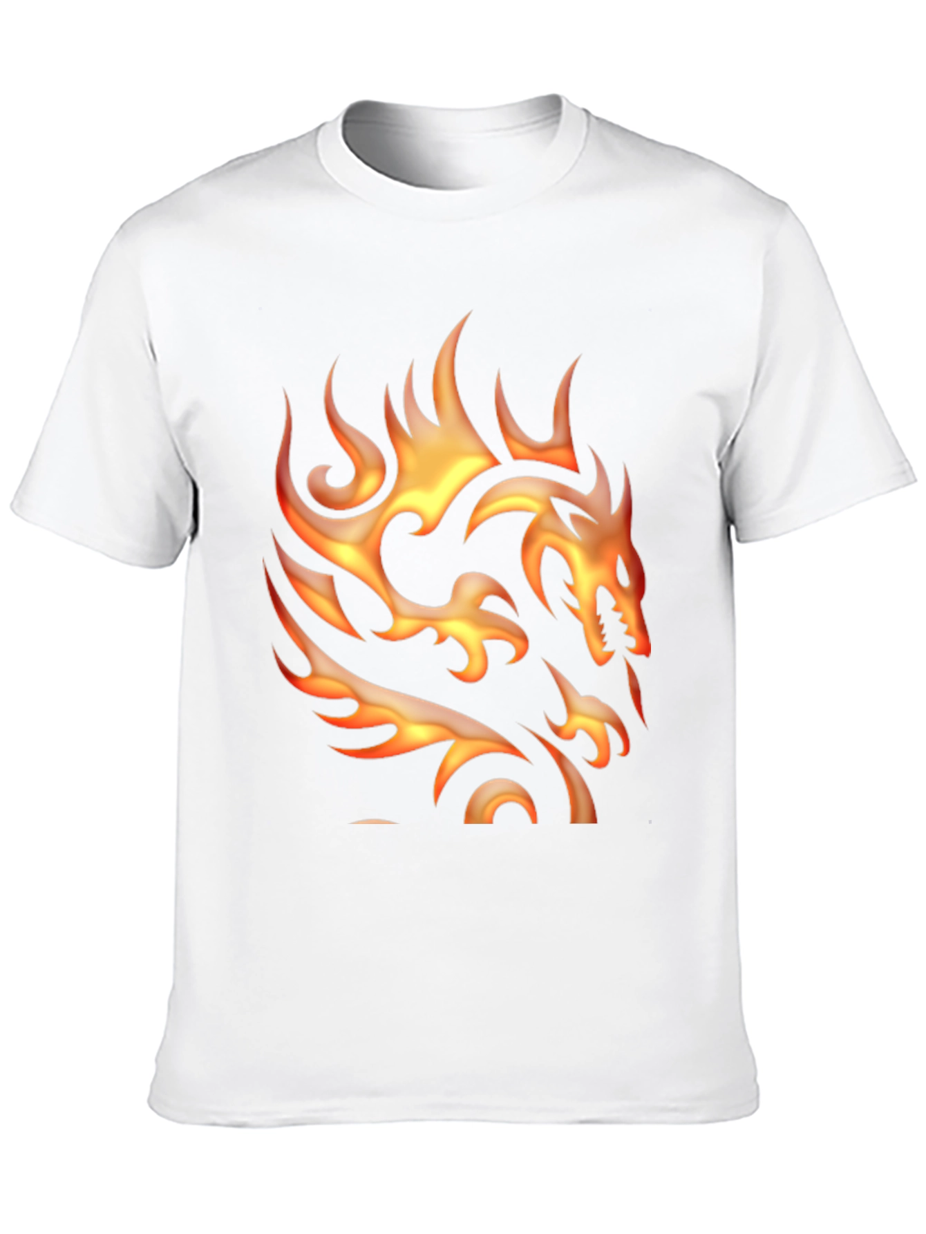 Black Fiery Dragon Graphic T-Shirt - Bold Black Tee view 10