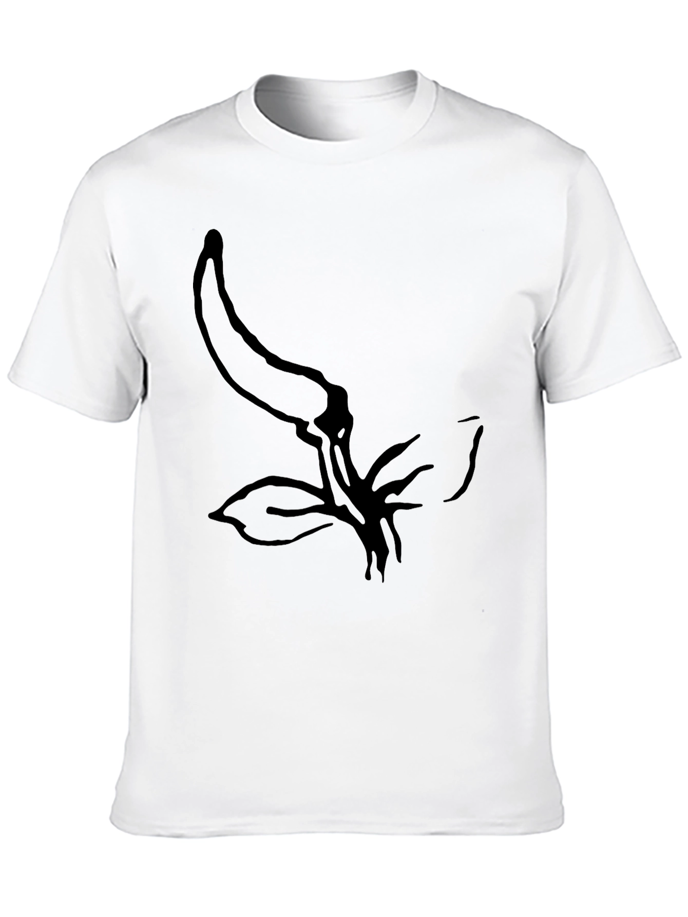 Black Minimalist Chili Pepper Graphic Black T-Shirt view 10