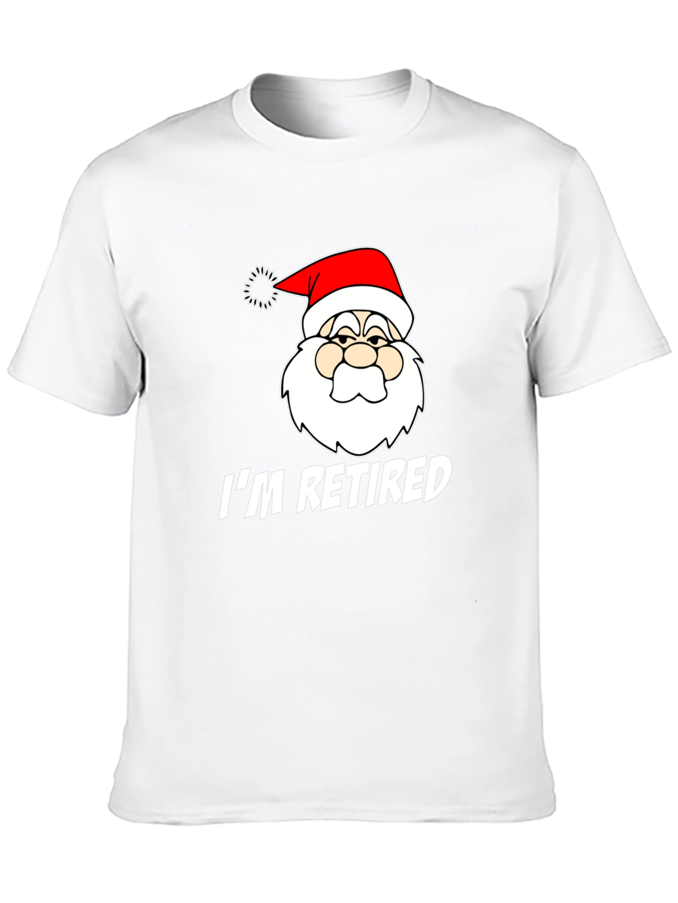 Black Funny Santa I'm Retired Black T-Shirt view 10