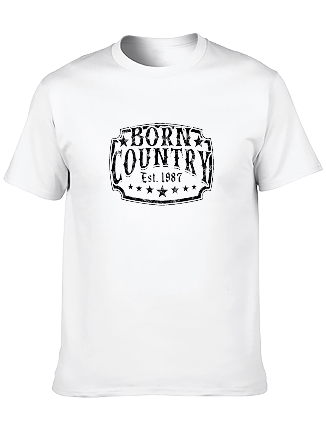 Black Born Country Est. 1987 Black T-Shirt view 10