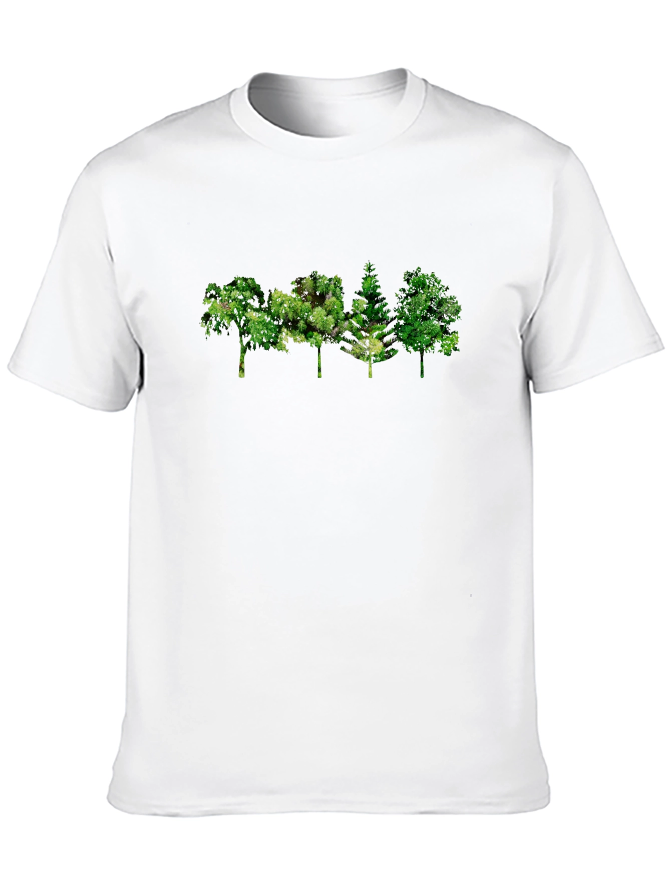 Black Men's Black Tree Graphic Tee - Nature Inspired Design view 10