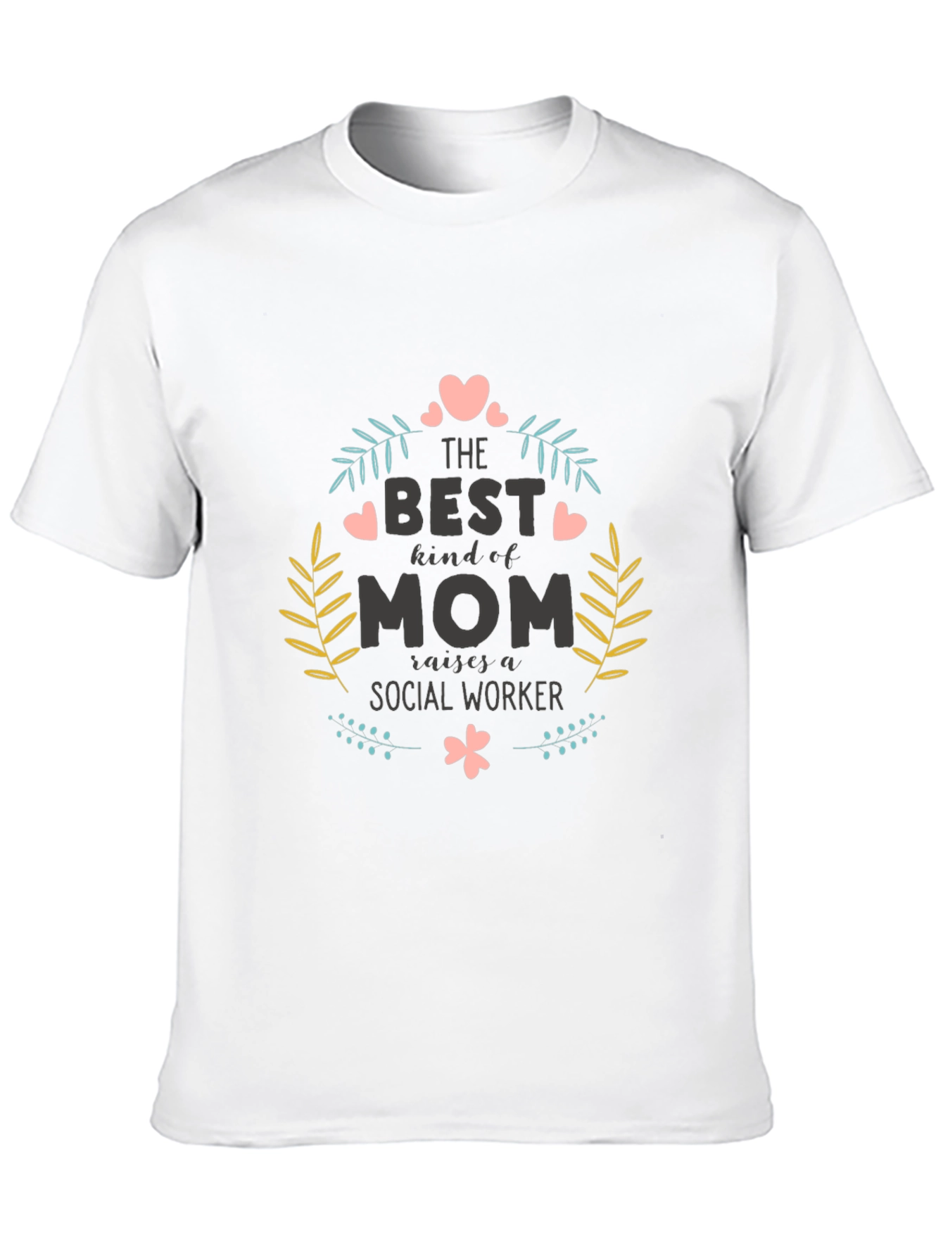 Black Best Kind of Mom Social Worker Graphic T-Shirt view 10