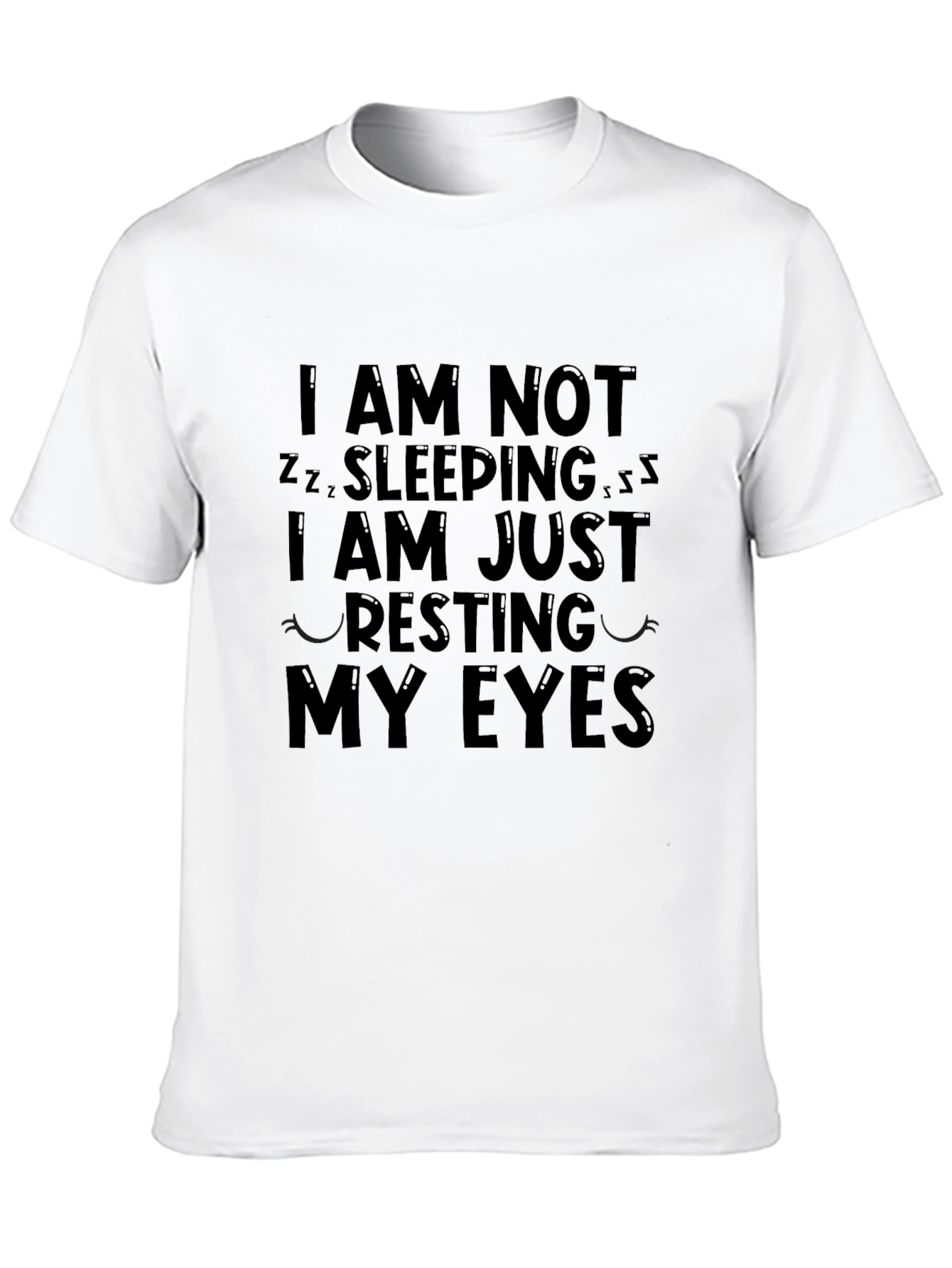 Black Resting My Eyes Funny Graphic Tee view 10