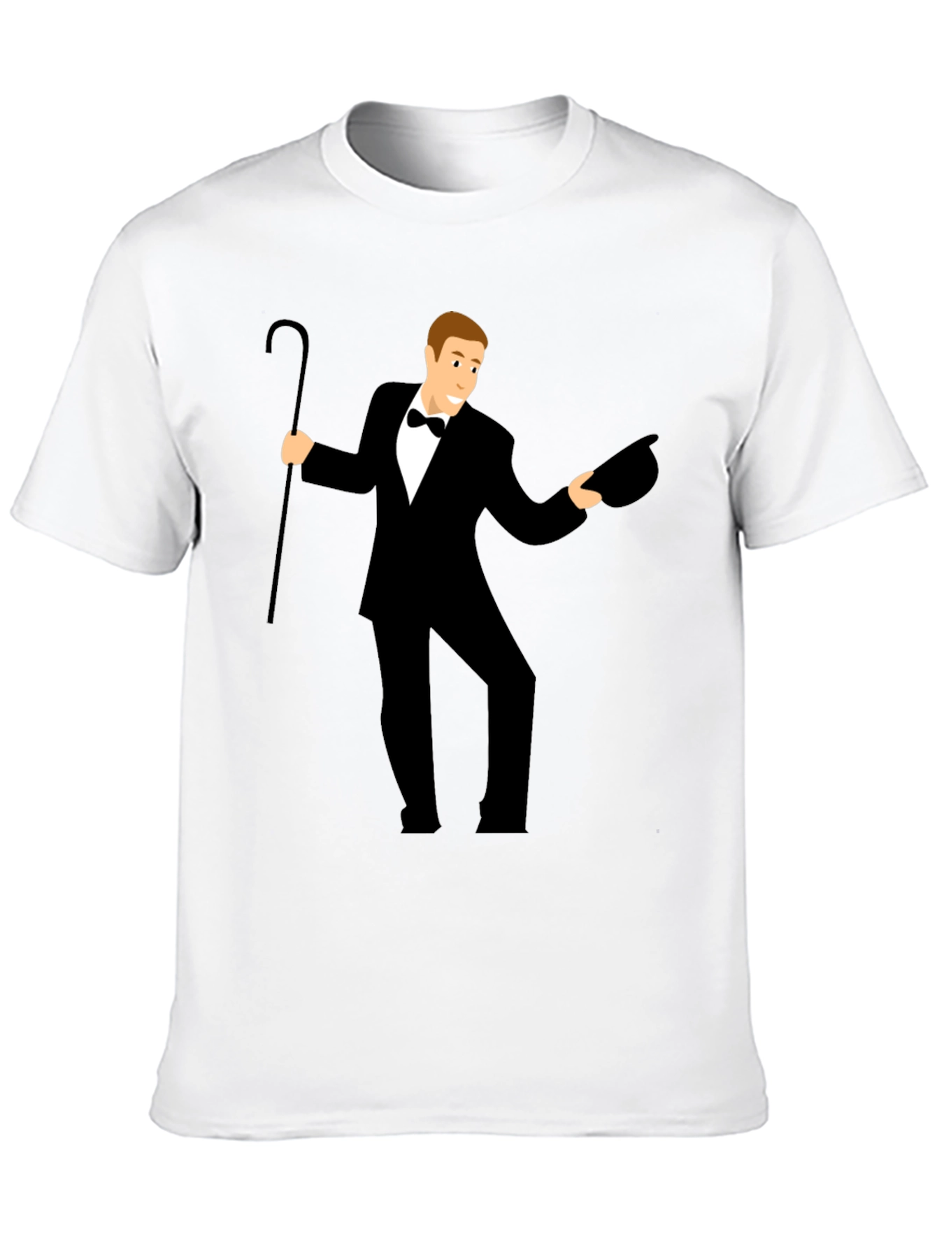 Black Dapper Gentleman Graphic Tee - Classic Style view 10