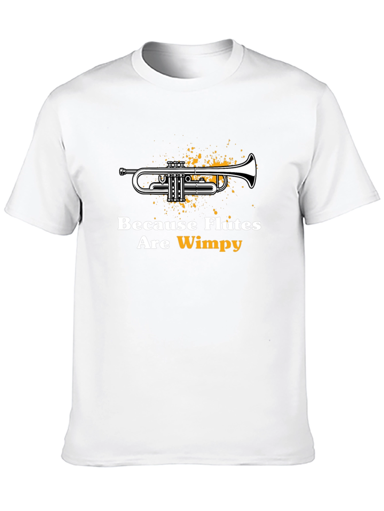 Black Trumpet Tee: Because Flutes Are Wimpy T-Shirt view 10