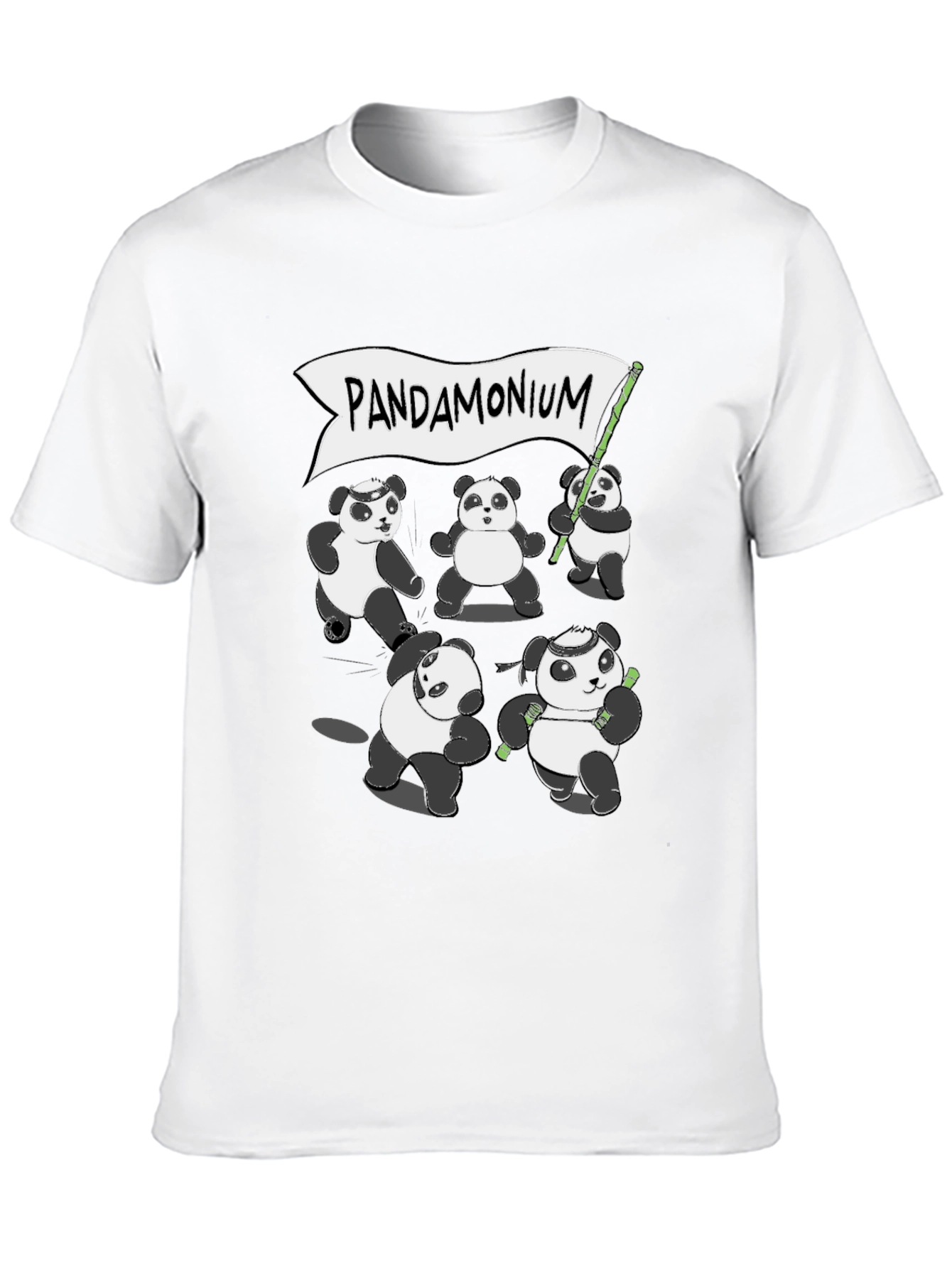 Black Pandamonium T-Shirt - Panda Graphic Tee view 10