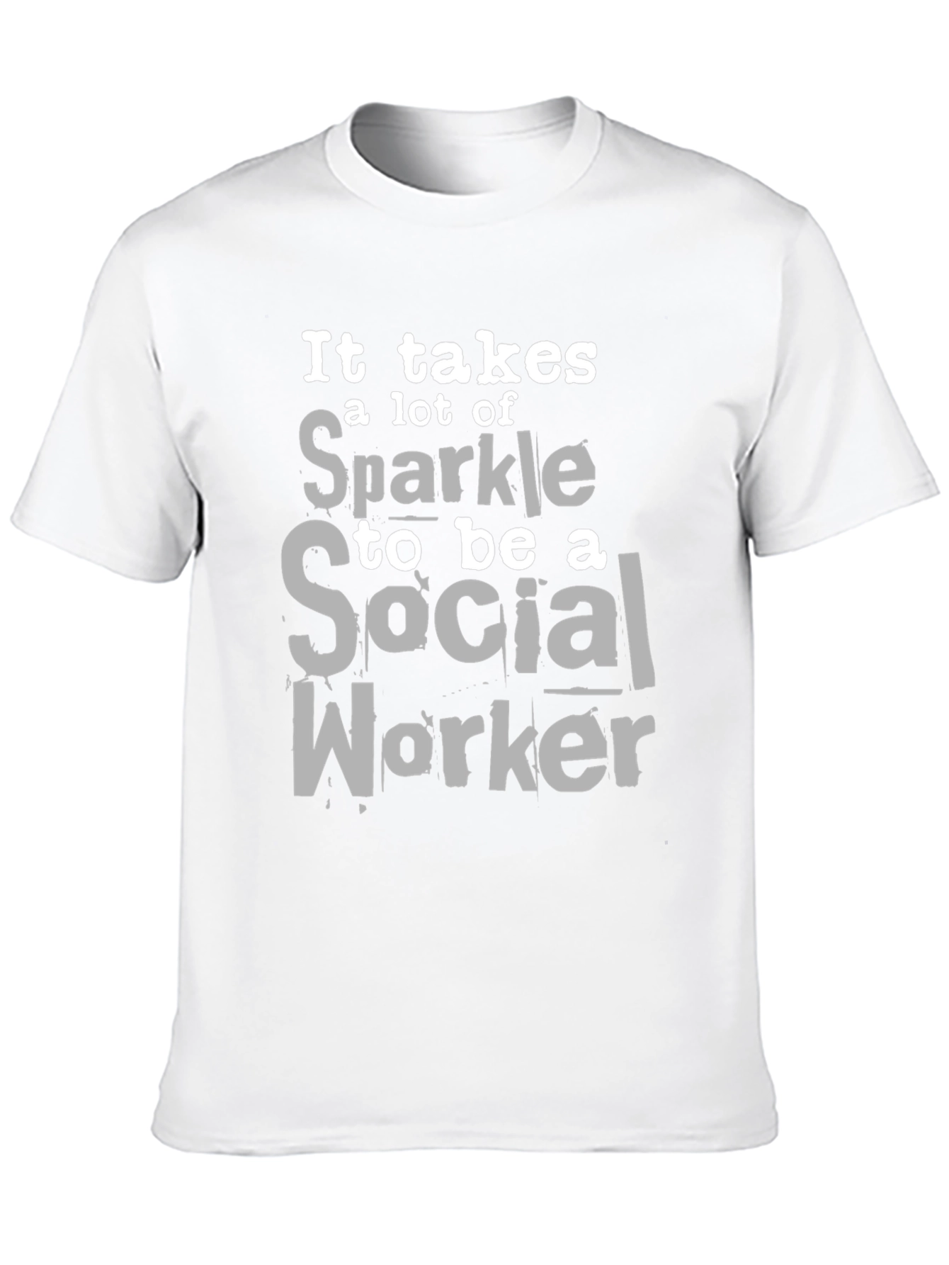 Black Sparkle Social Worker Tee - Soft Cotton Blend view 10