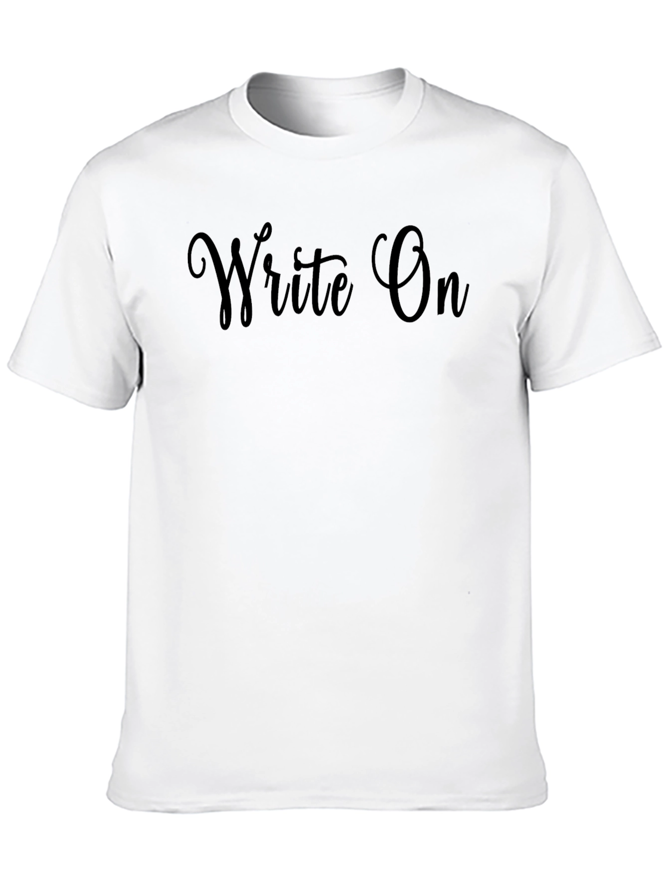 Black Write On Graphic Tee - Black Cotton T-Shirt view 10