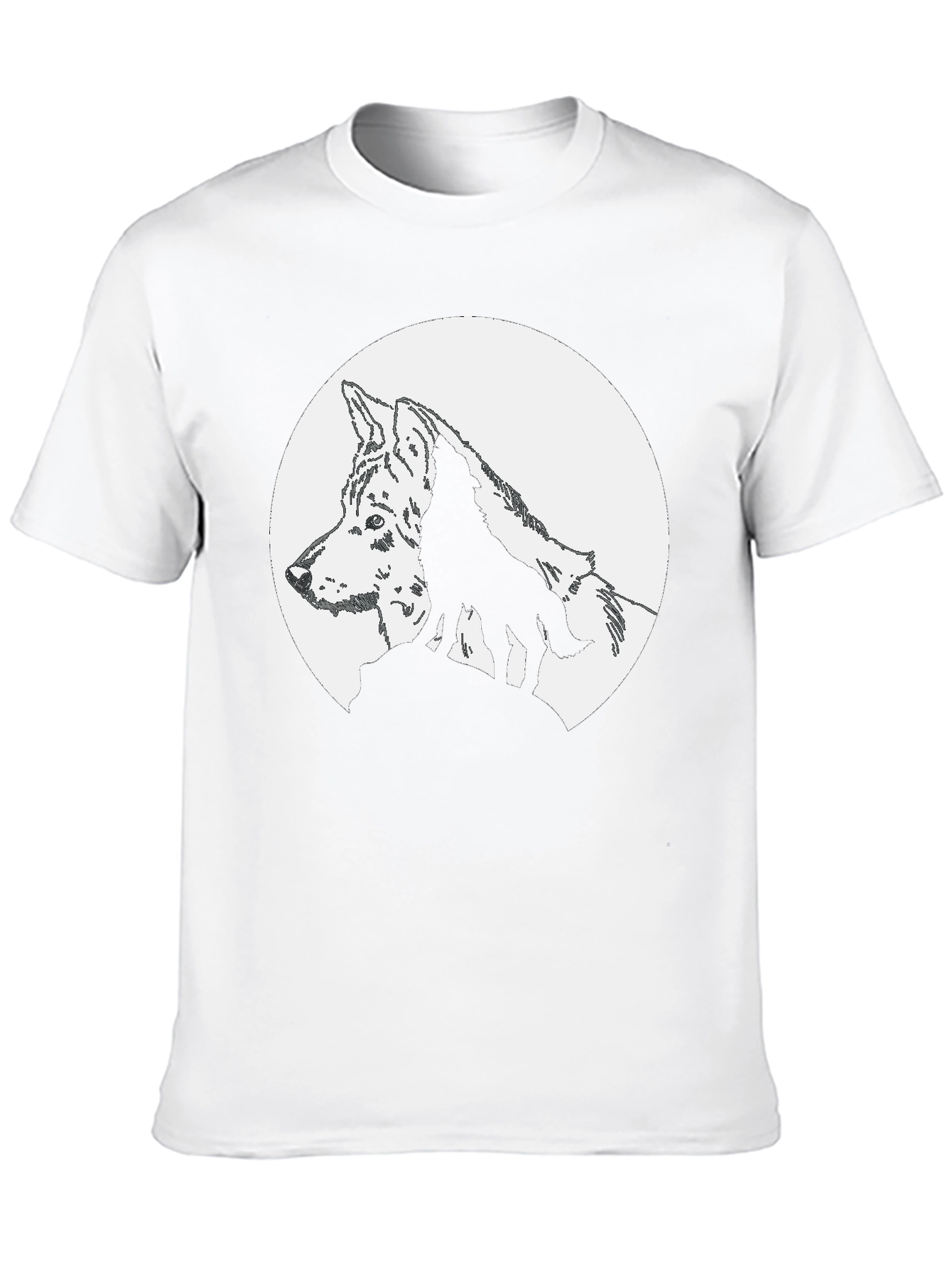 Black Wolf Moon Graphic T-Shirt - Black view 10