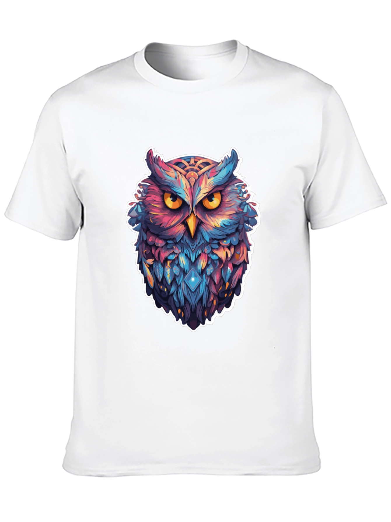 Black Mystic Owl Graphic Tee - Black Cotton Blend view 10