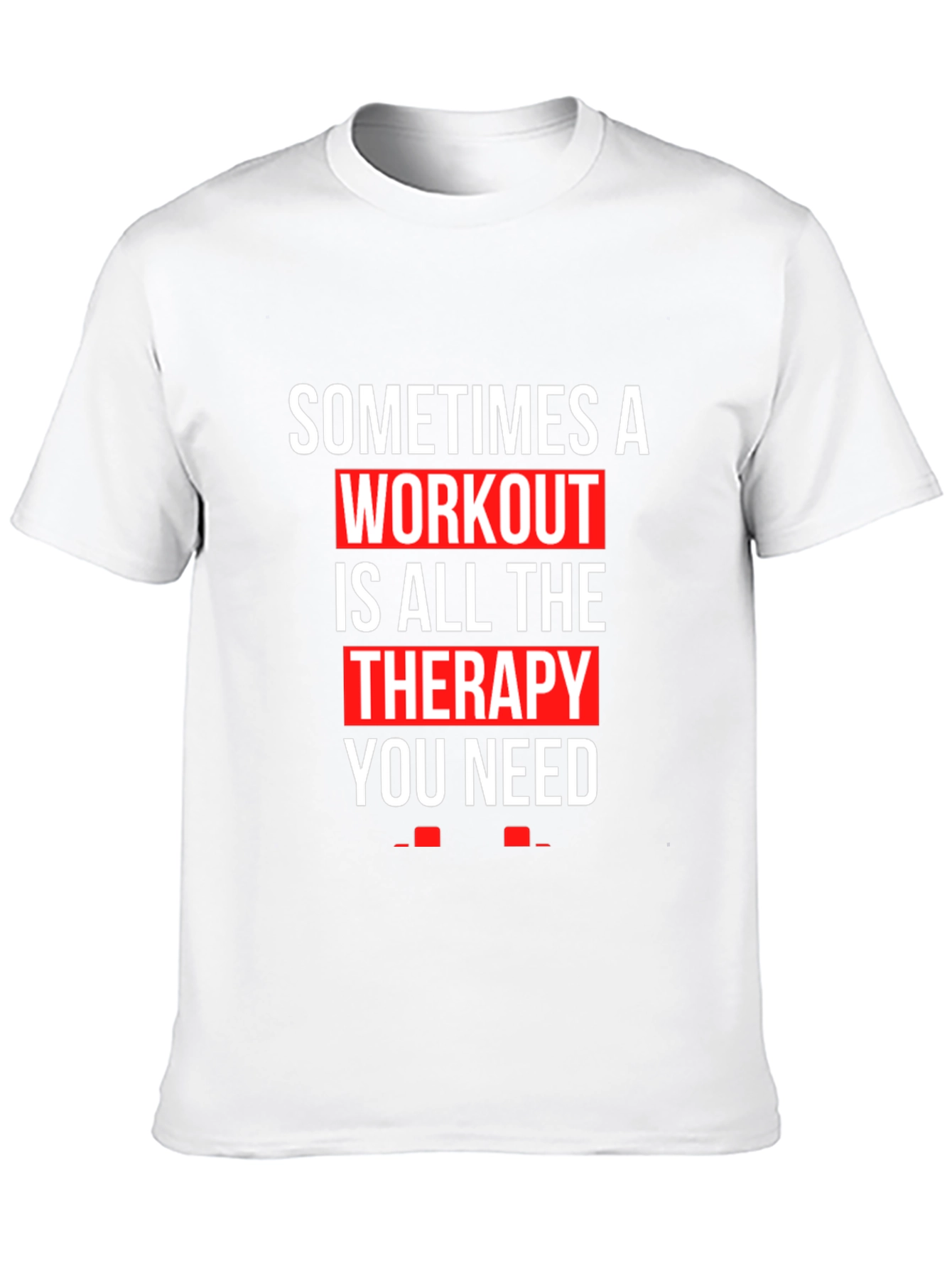 Black Workout Therapy T-Shirt - Motivational Gym Apparel view 10