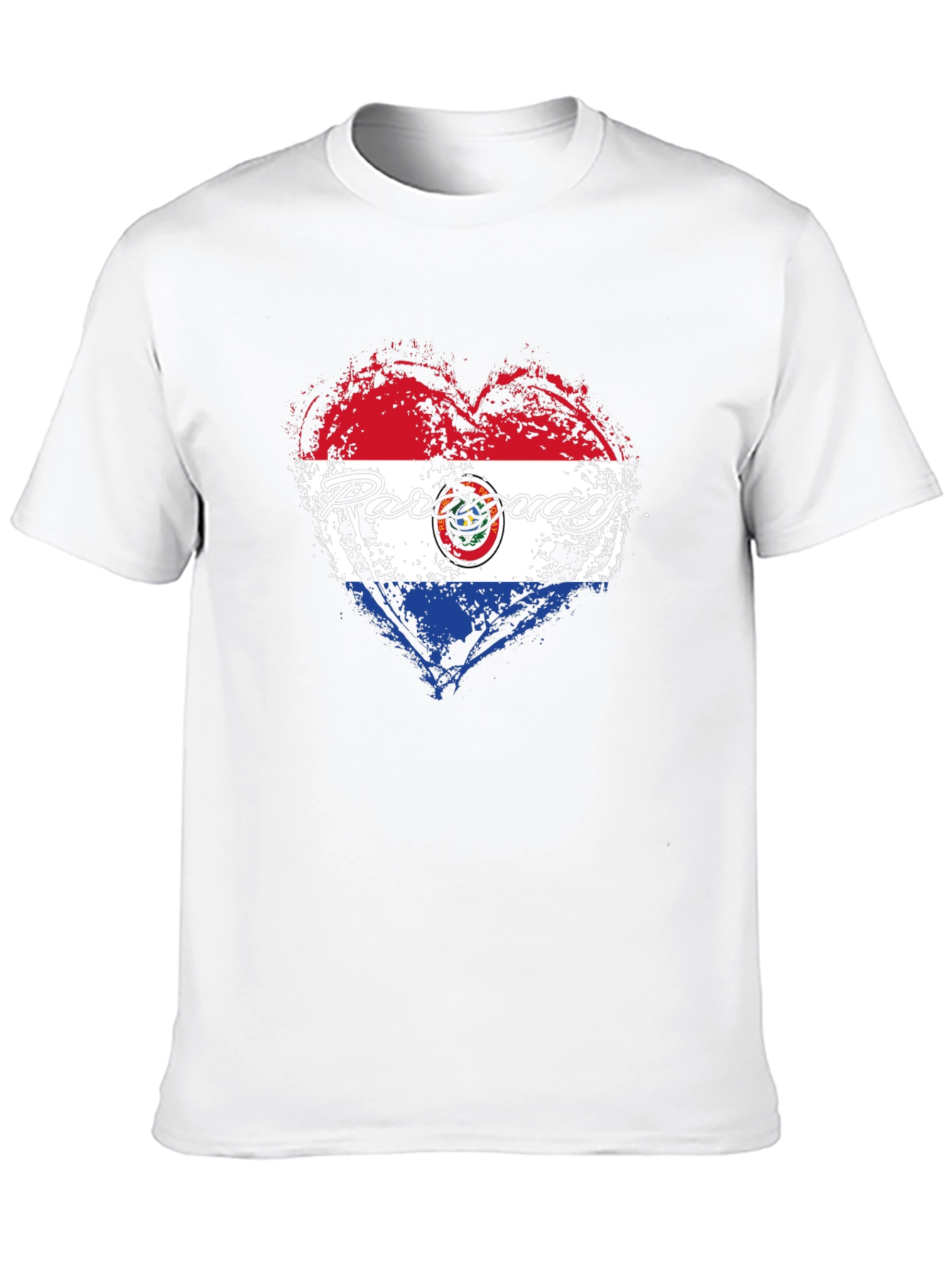 Black Paraguay Heart Flag T-Shirt - Patriotic Pride view 10