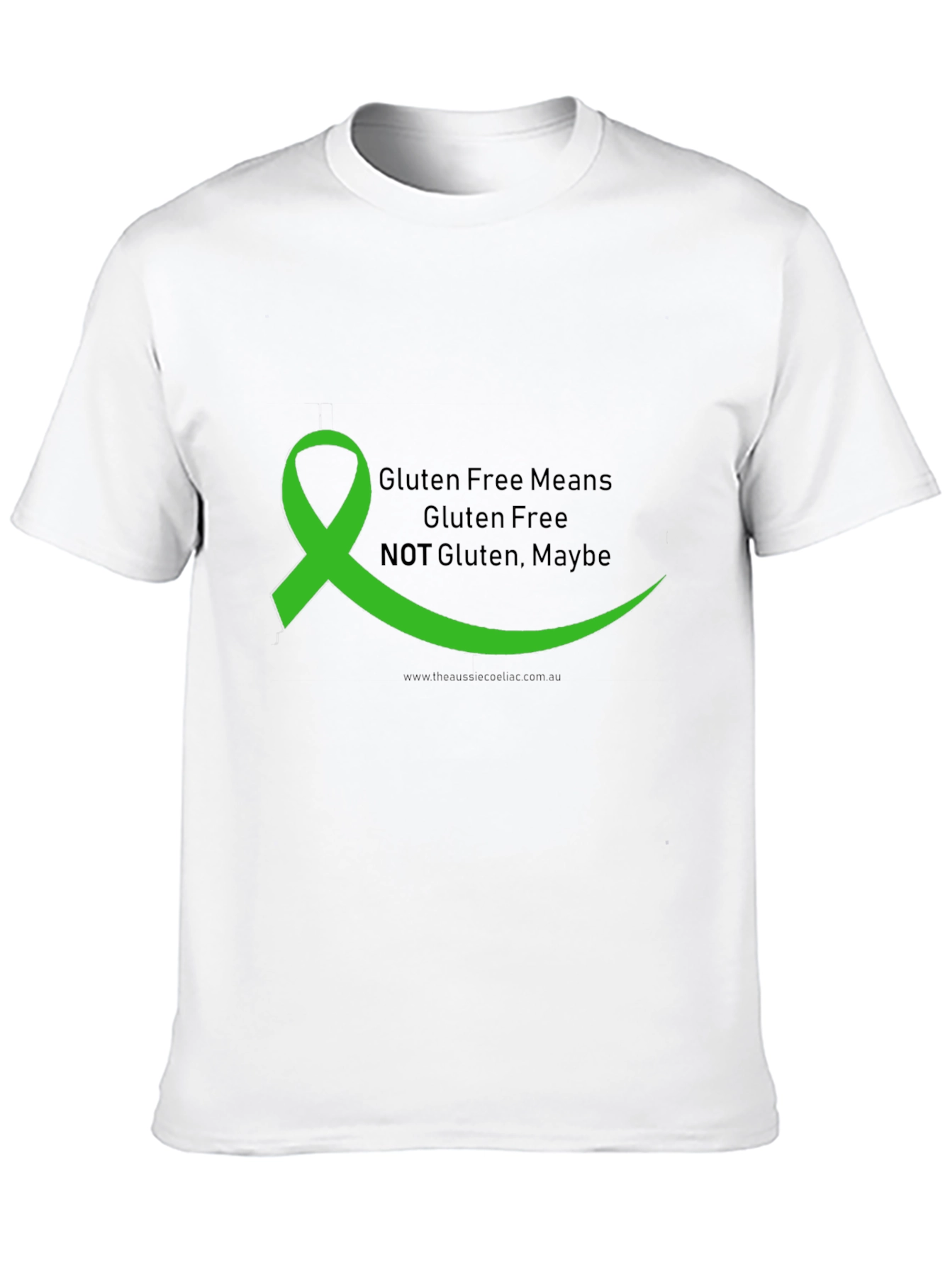 Gluten Free Awareness T-Shirt - Green Ribbon Design - 10