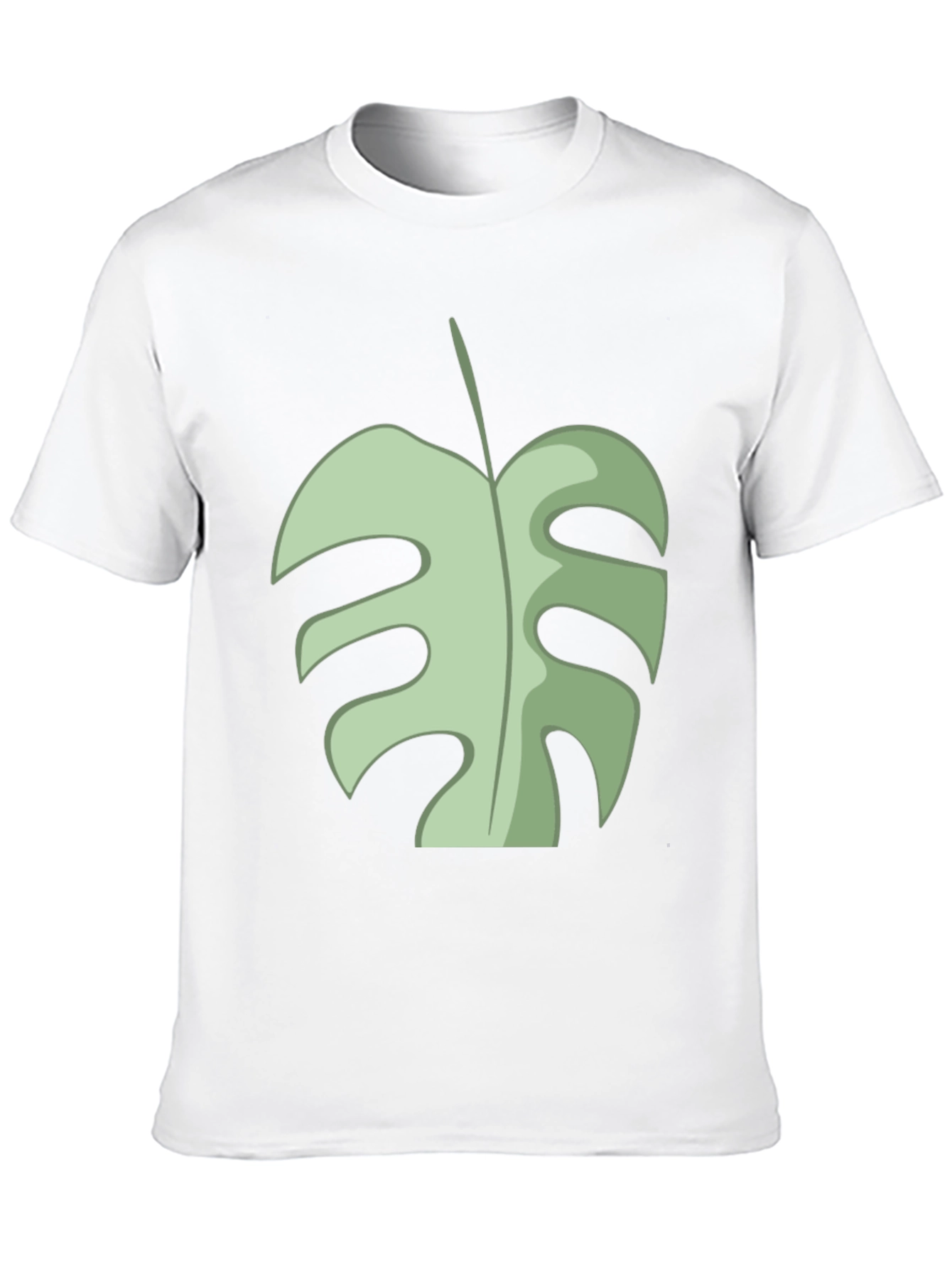 Black Tropical Monstera Leaf Graphic Tee - Black Cotton view 10