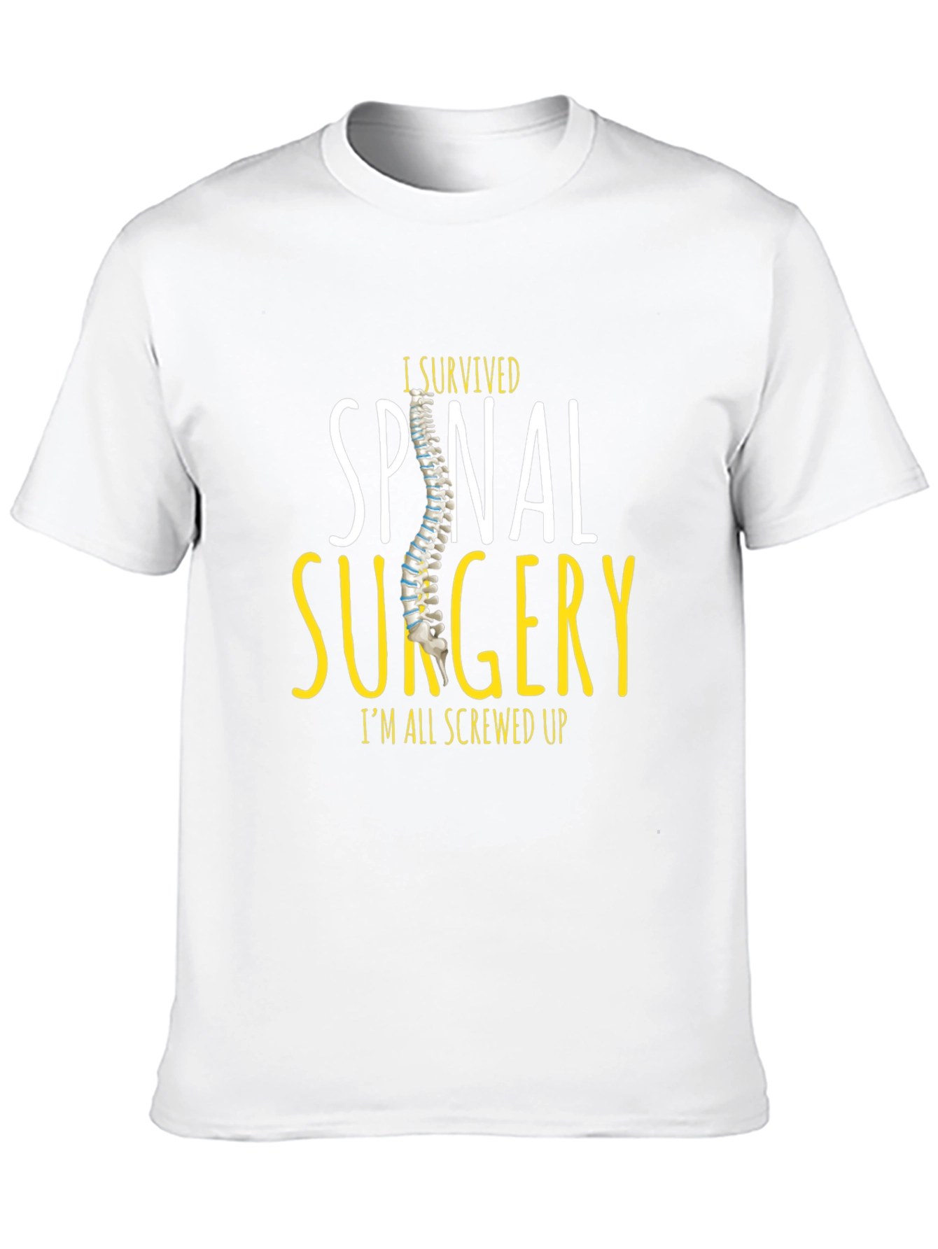 Black Spinal Surgery Survivor Tee - Humorous Recovery Shirt view 10