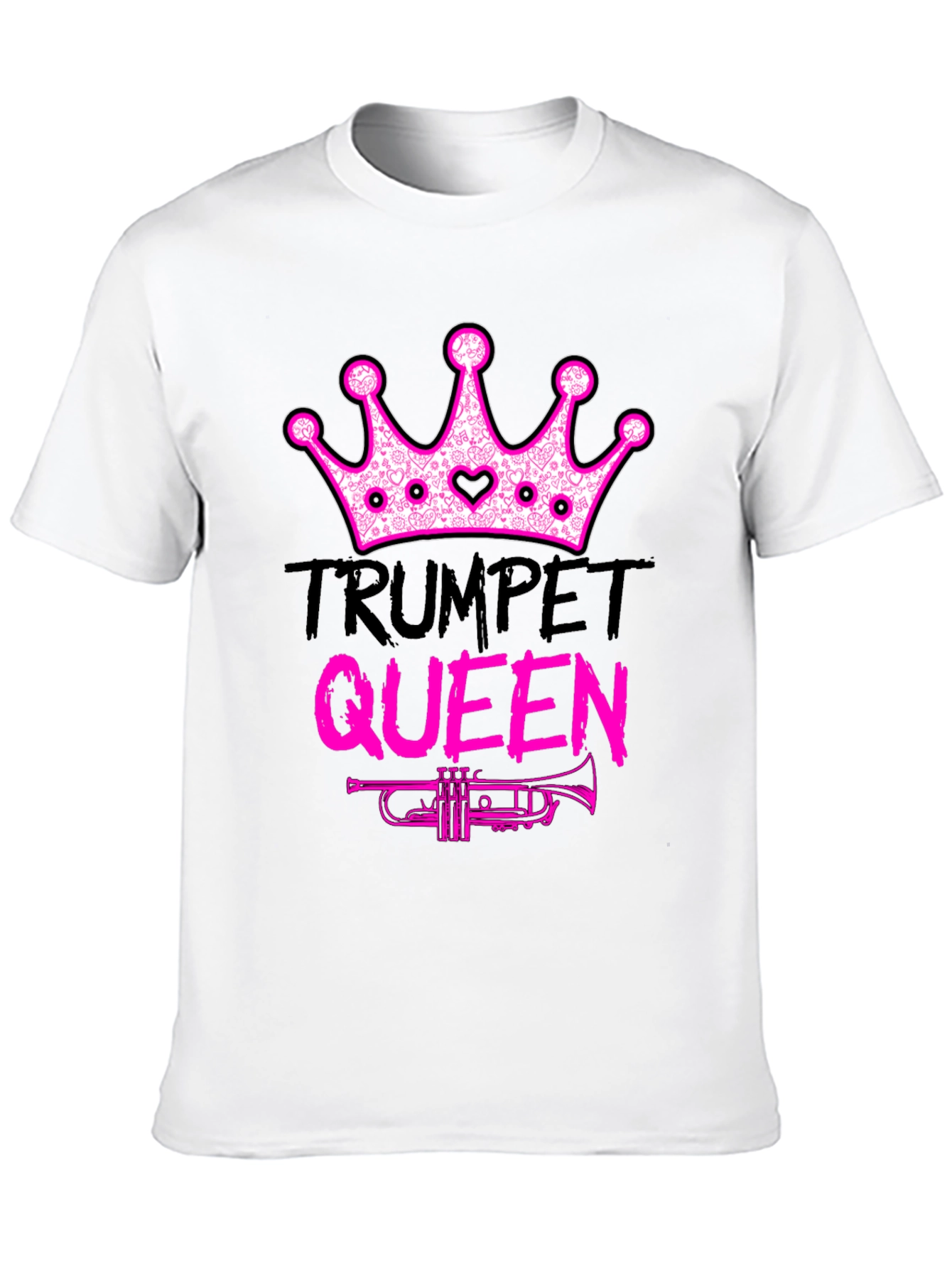 Black Trumpet Queen Graphic T-Shirt - Music Lover Tee view 10