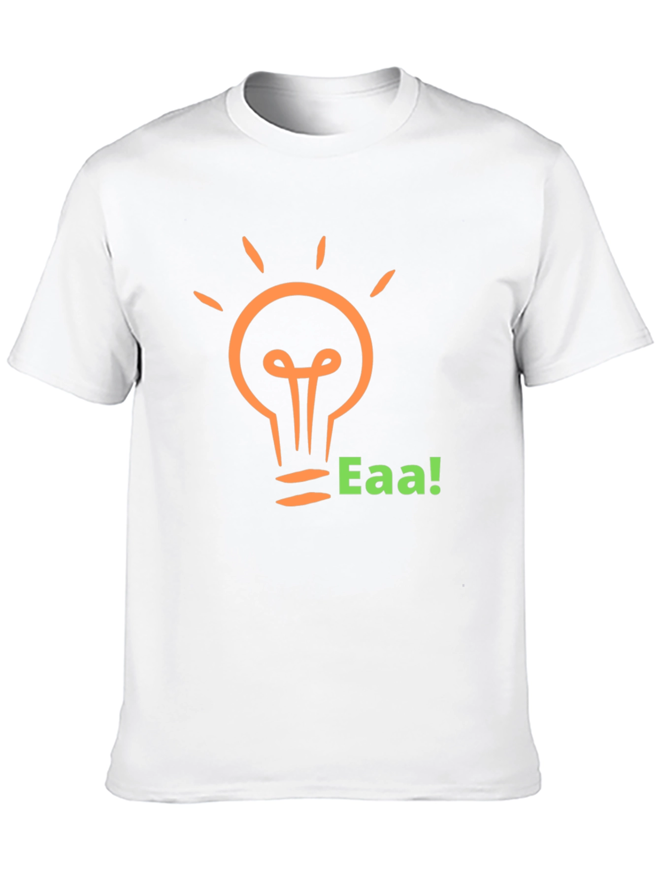 Black Black T-Shirt with Light Bulb Graphic and 'Eaa!' Text view 10
