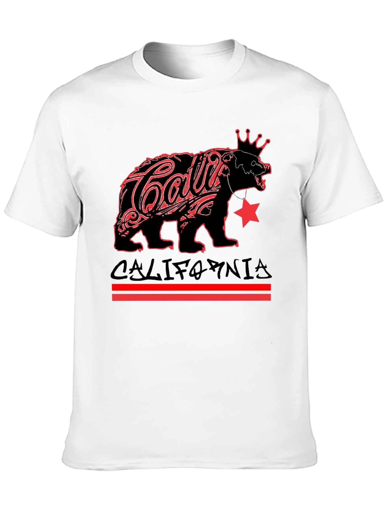 Black California Bear Black Graphic Tee view 10