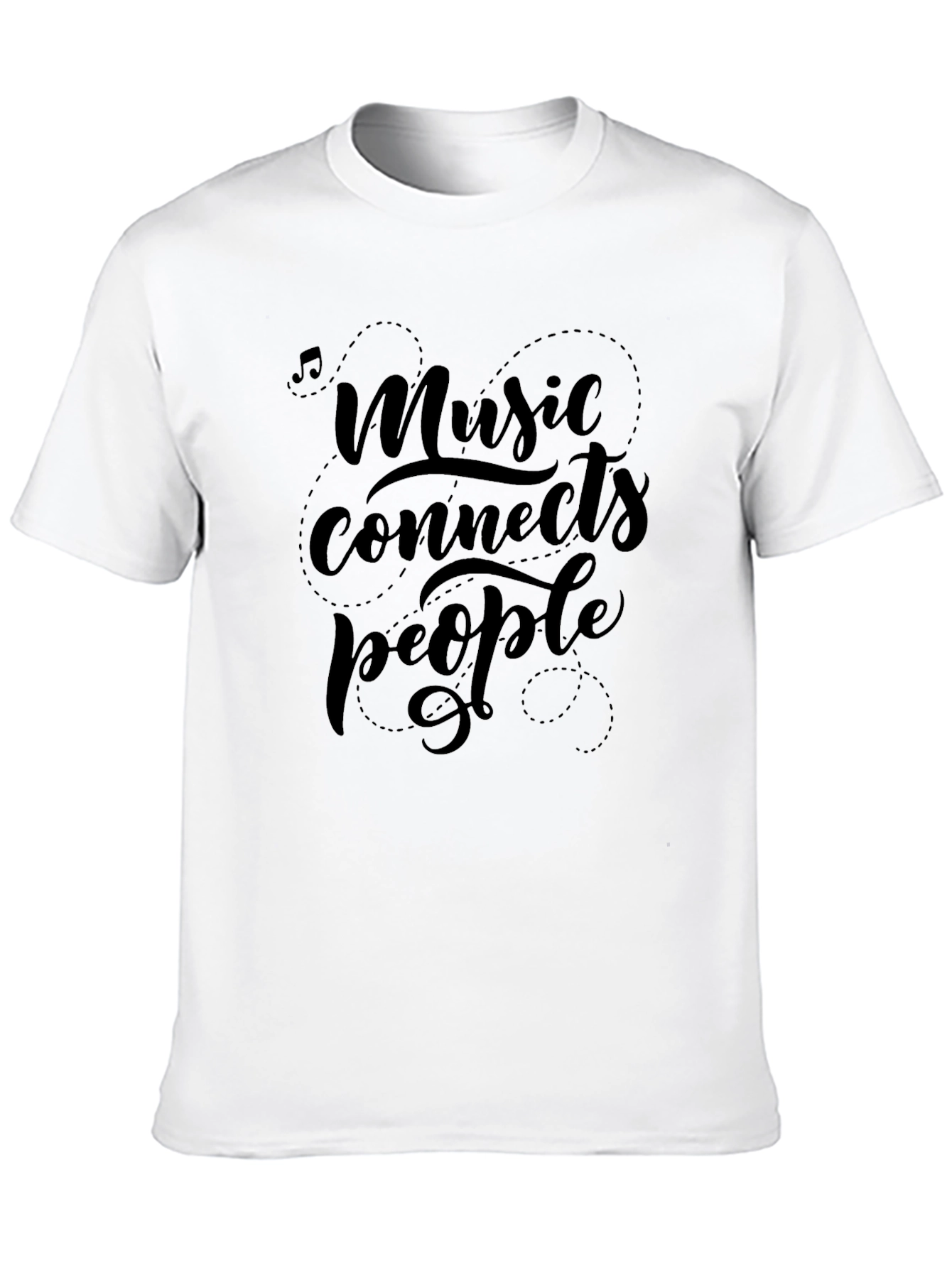 Black Music Connects People Black Graphic Tee Shirt view 10