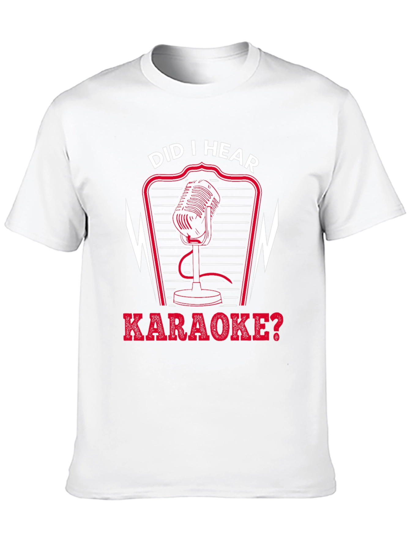 Black Karaoke Microphone Graphic T-Shirt view 10