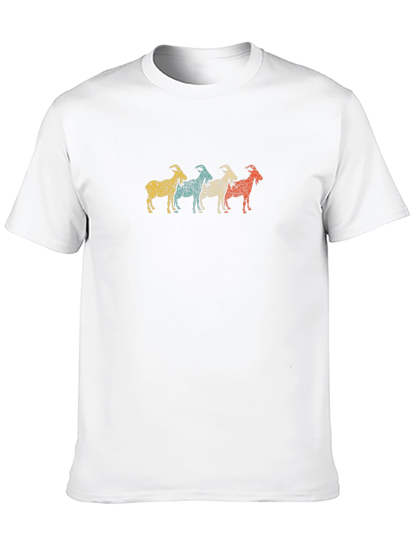 Black Retro Goat T-Shirt - Unique Animal Tee view 10