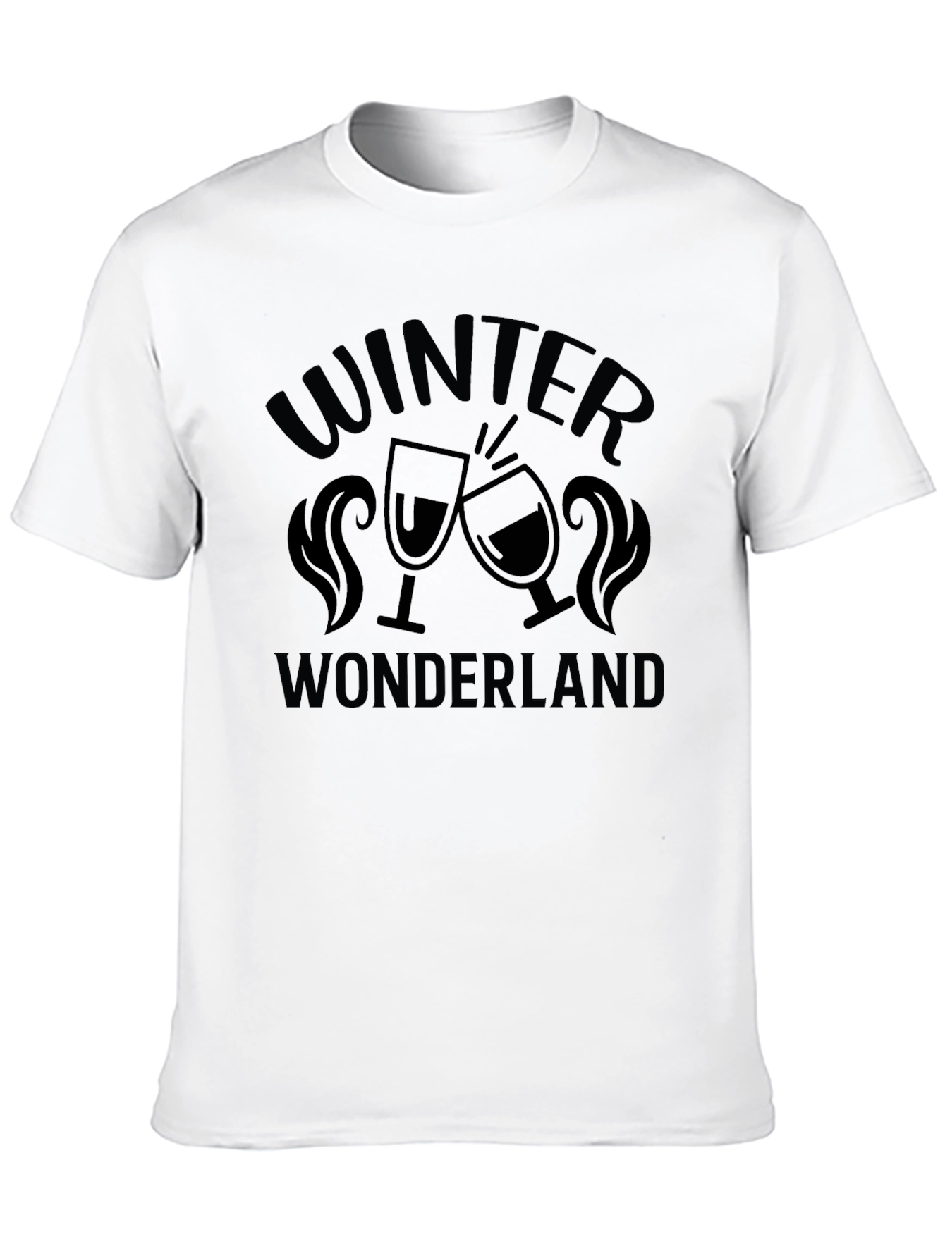 Black Winter Wonderland T-Shirt, Black, Holiday Cheer view 10