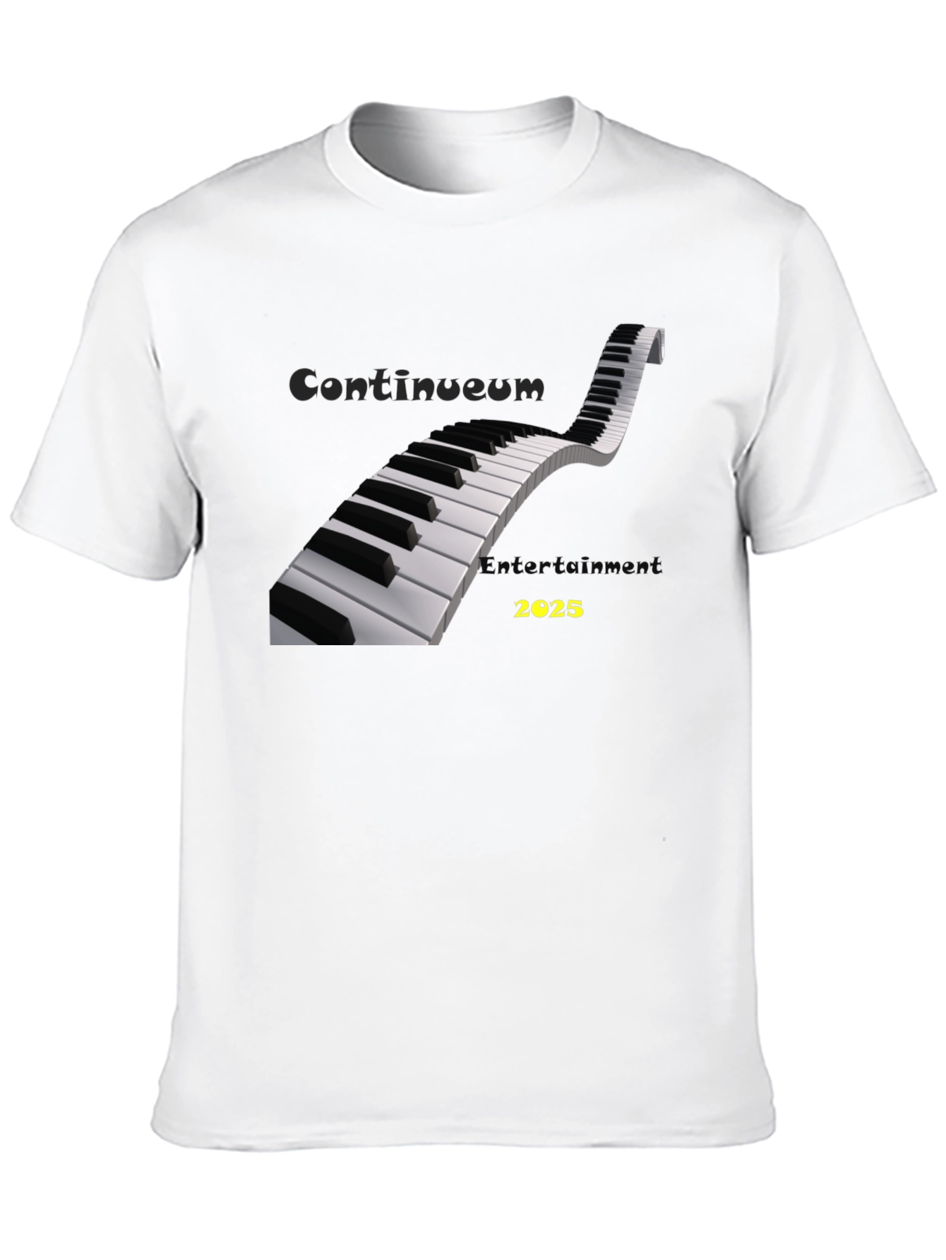 Black Piano Keys T-Shirt - Continuum Entertainment 2025 Black Tee view 10