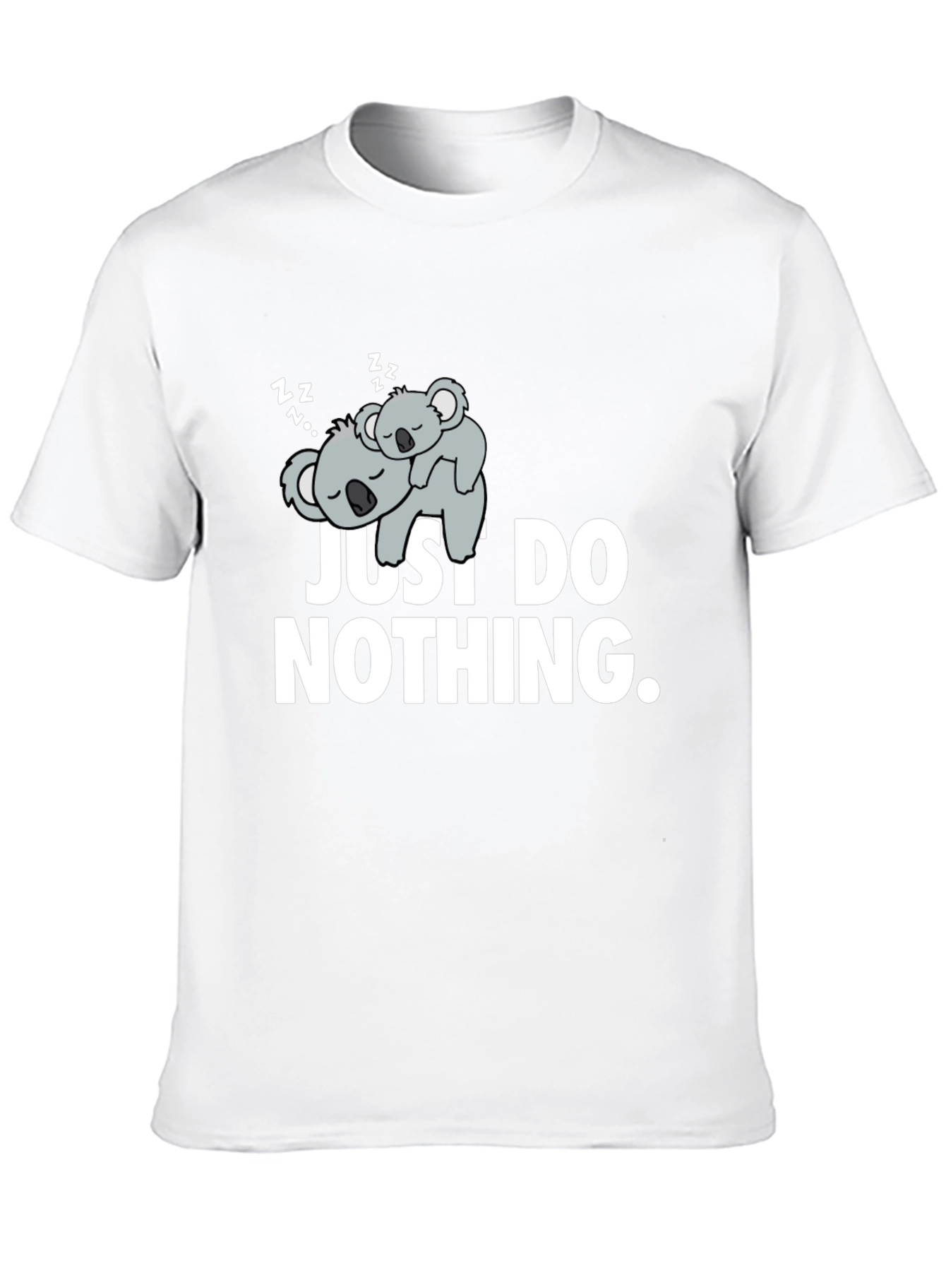 Black Lazy Koala Graphic T-Shirt - Just Do Nothing view 10