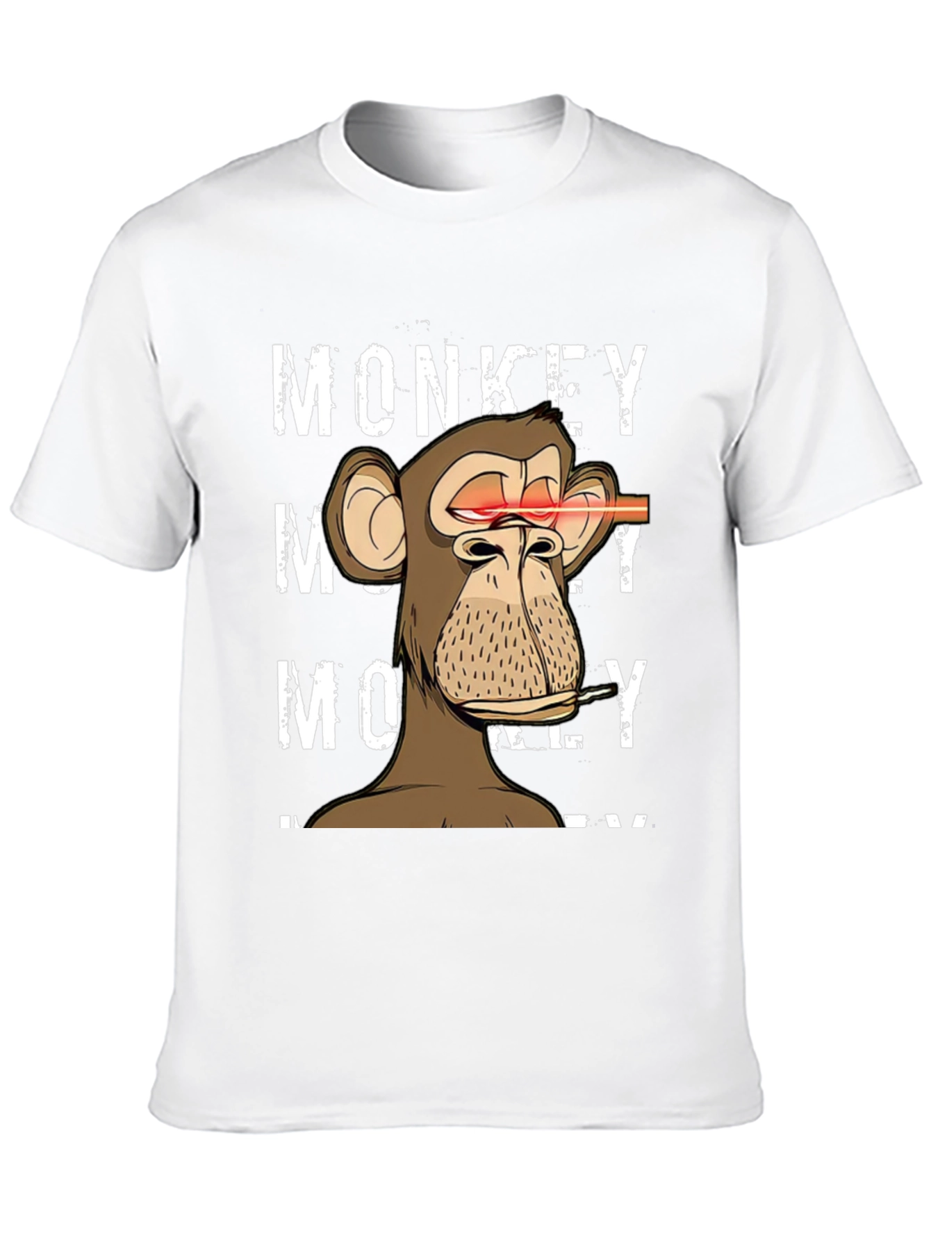 Black Monkey Laser Eyes Graphic T-Shirt view 10