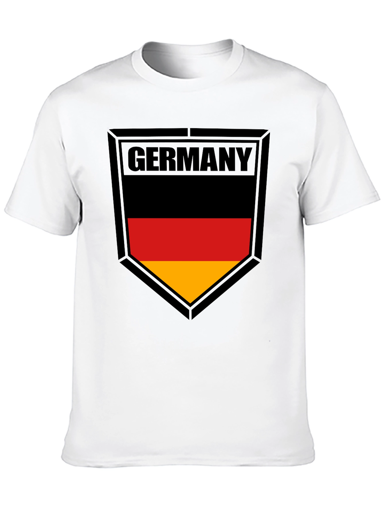 Germany Flag Shield Black T-Shirt - 10