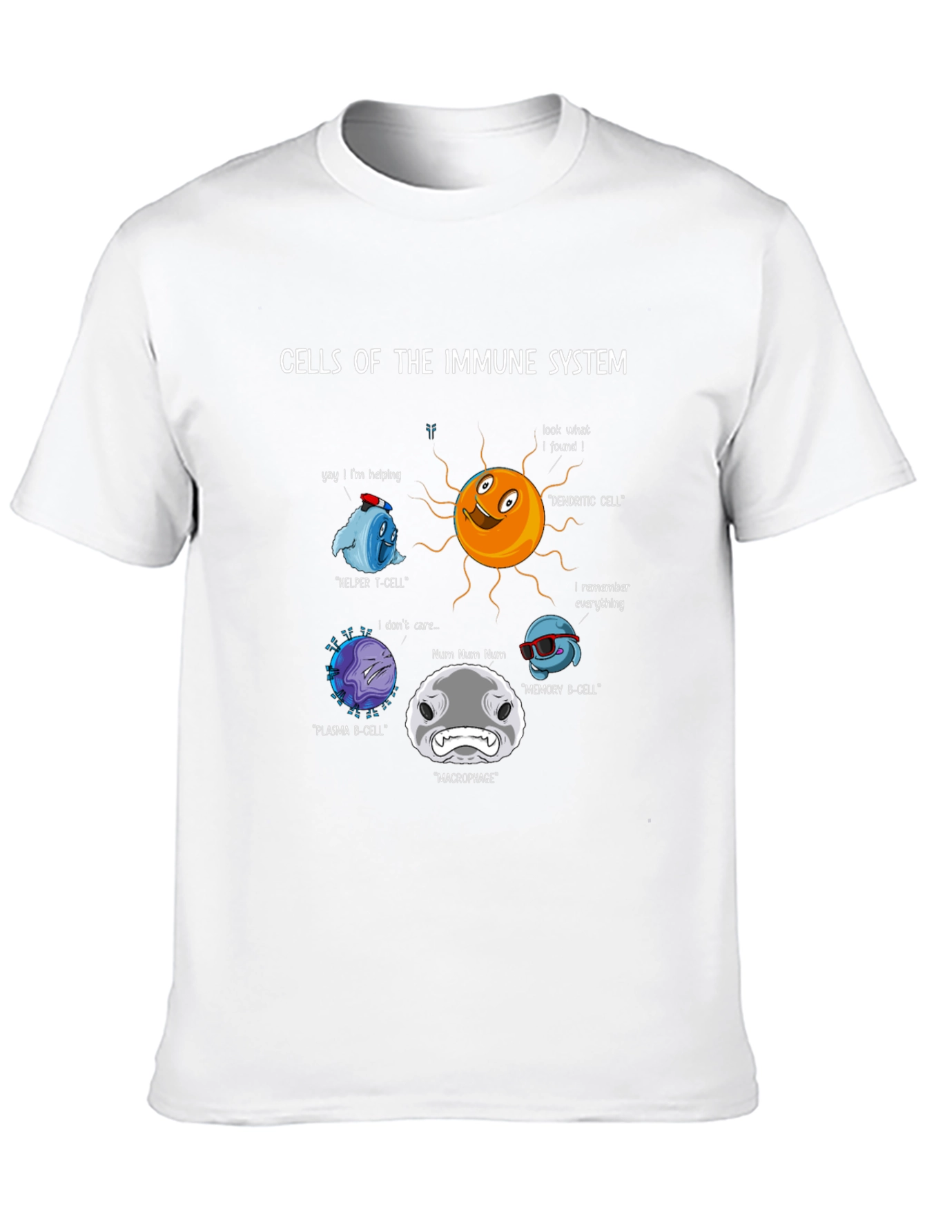 Black Immune System Cells Graphic T-Shirt view 10