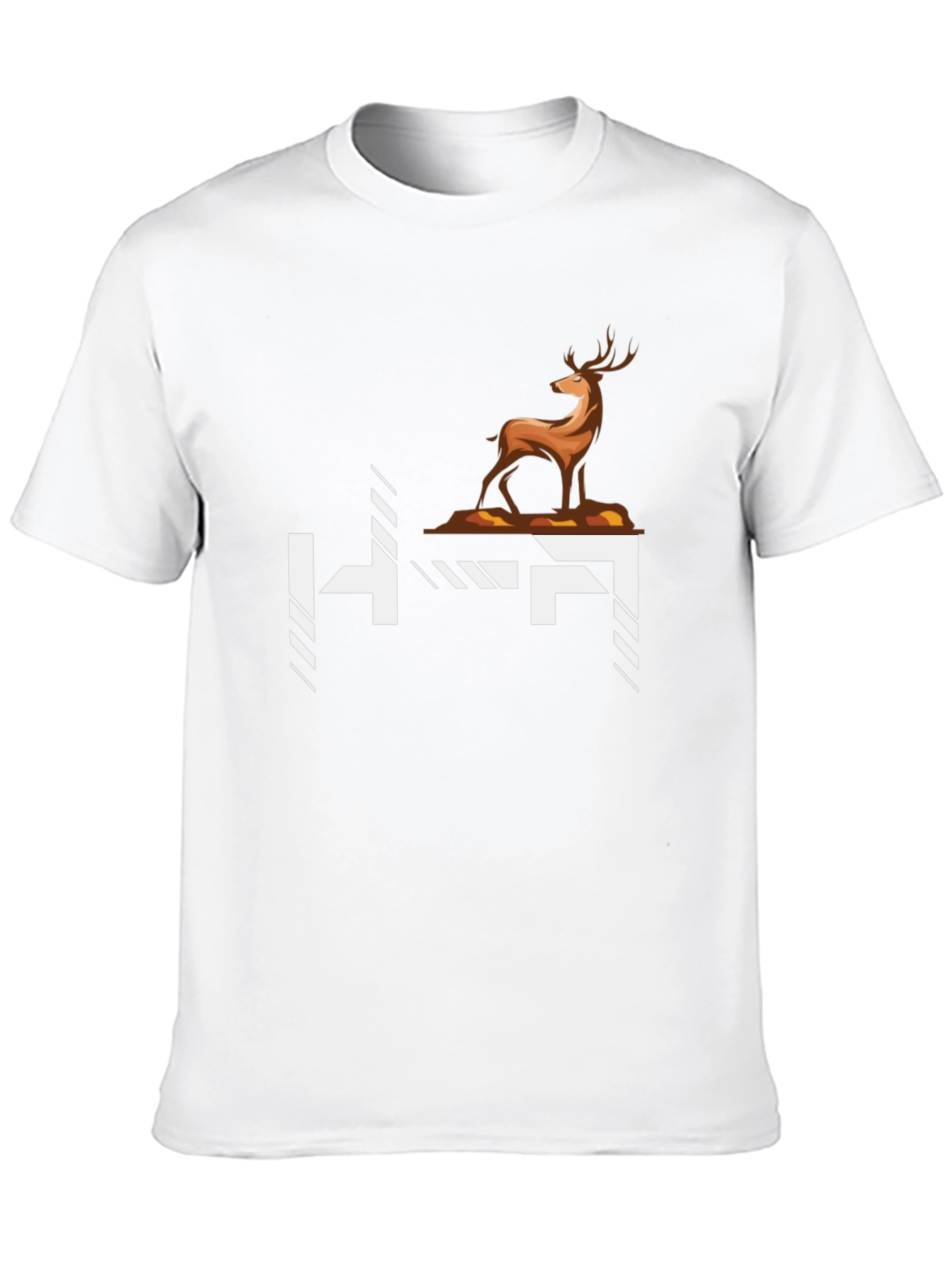 Black Deer Graphic Tee - Stylish Black Cotton T-Shirt view 10