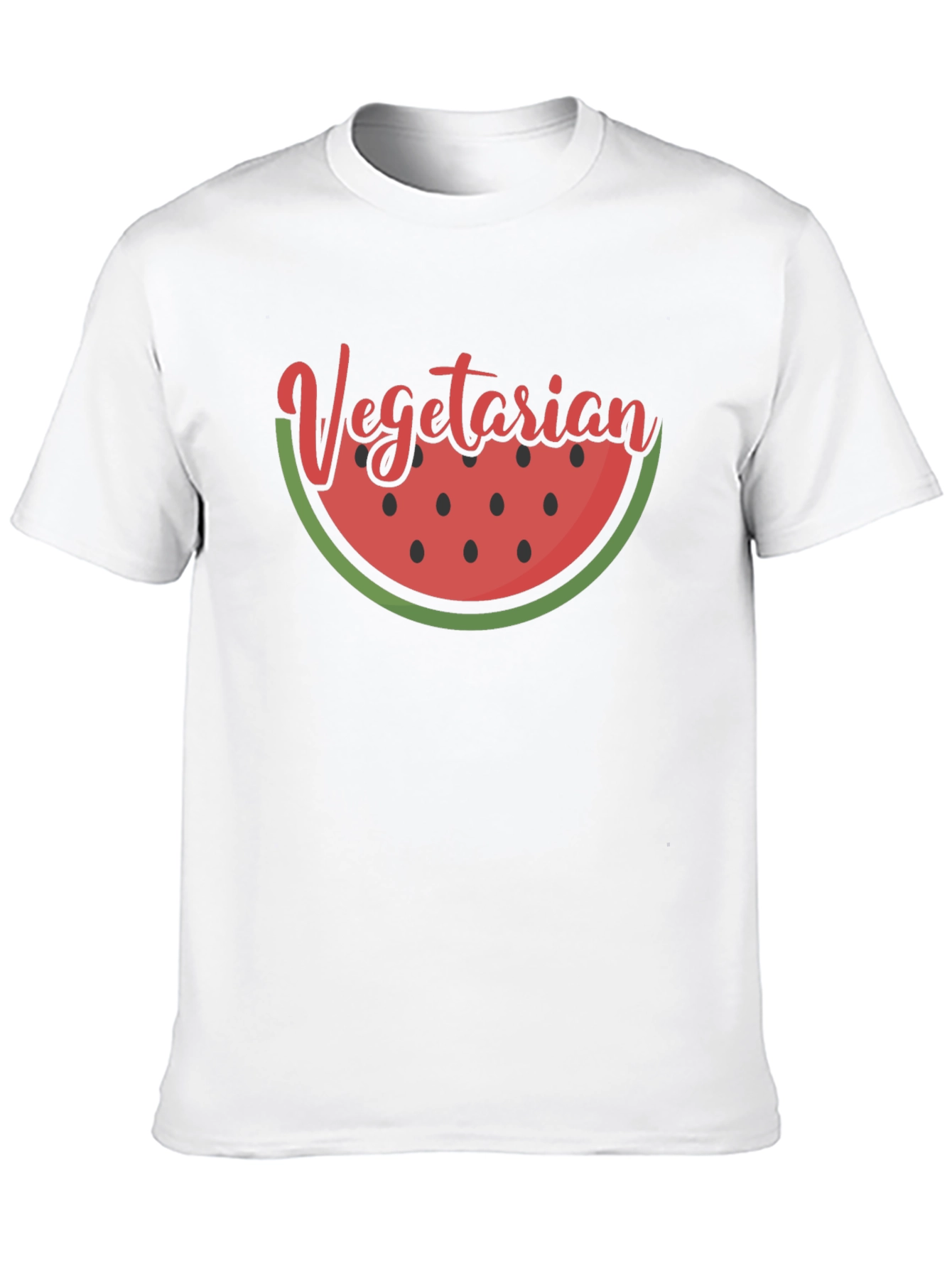 Black Vegetarian Watermelon Slice Graphic Tee view 10