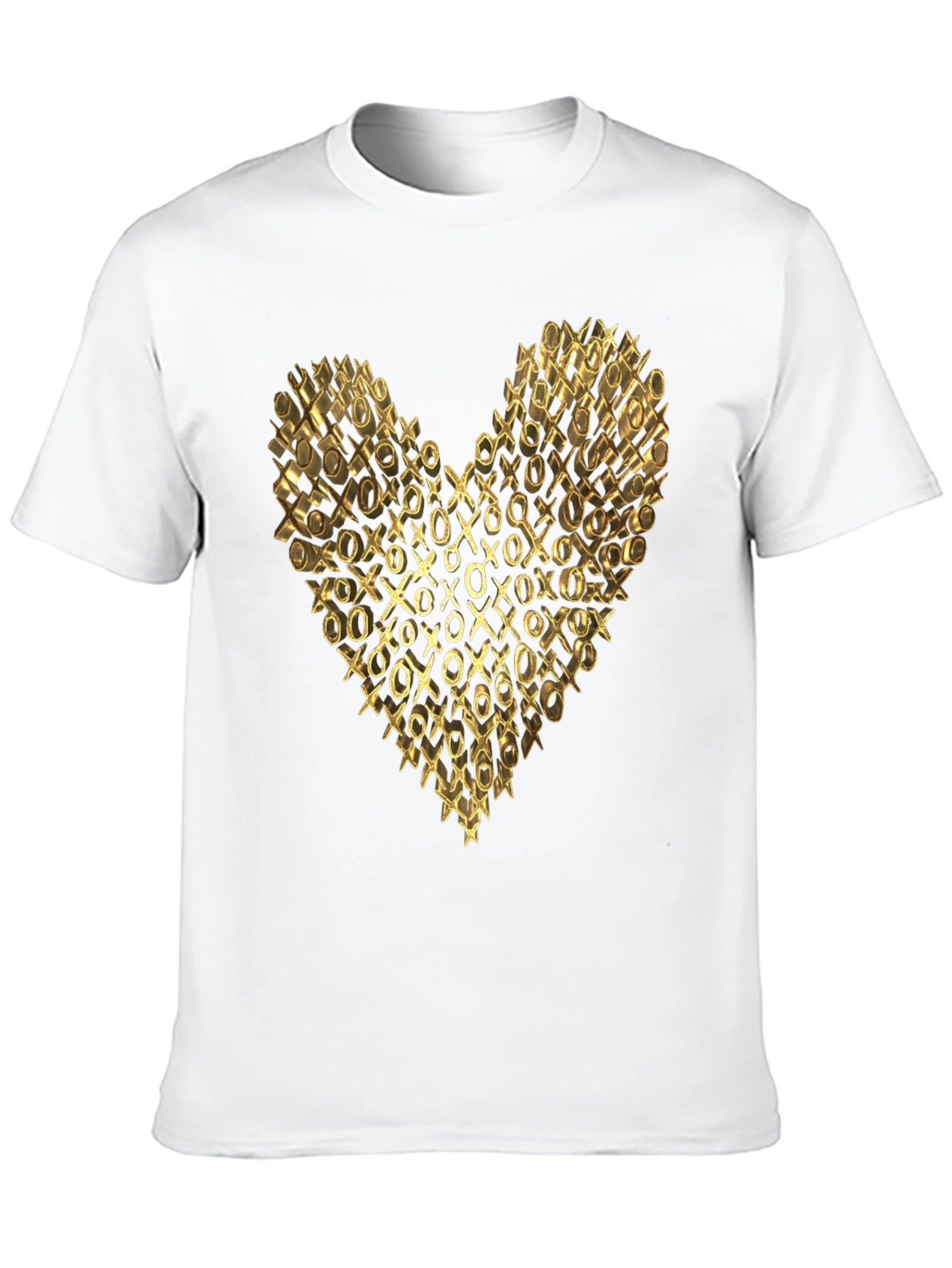 Black Golden XO Heart Black T-Shirt view 10