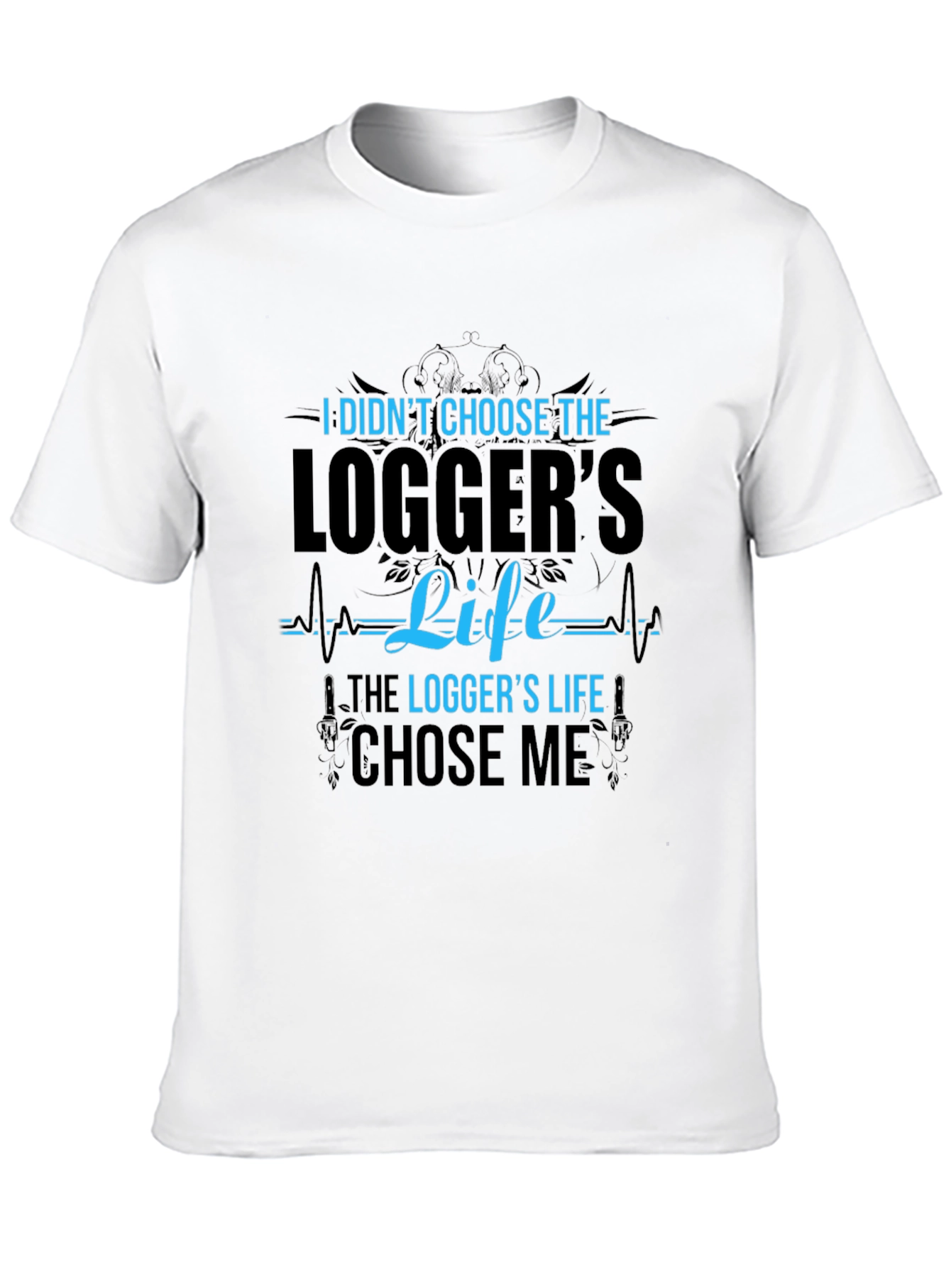 Black Logger's Life Black Cotton Graphic Tee view 10