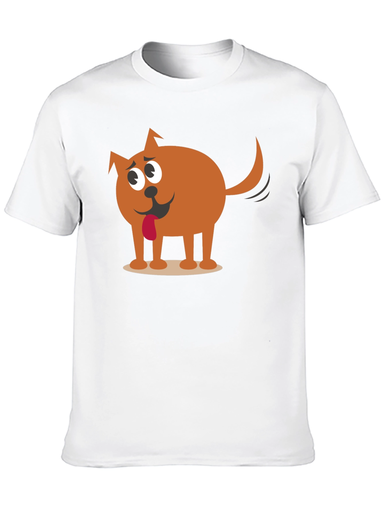 Black Funny Cartoon Dog Graphic Black T-Shirt view 10