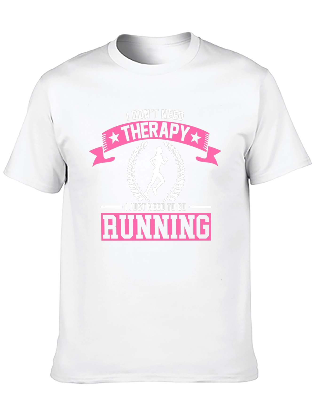 Black Running Therapy T-Shirt - Funny Runner's Tee view 10