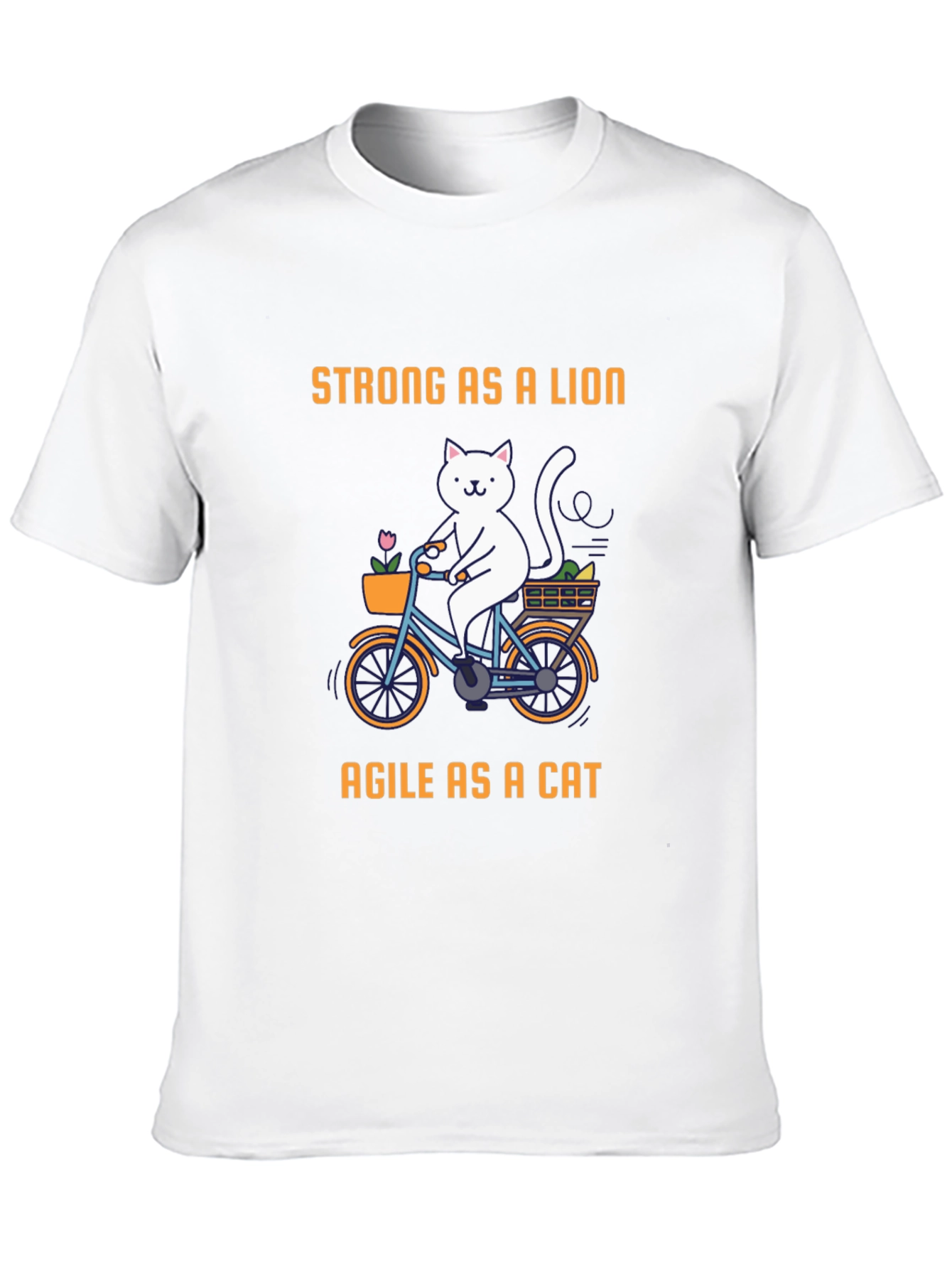 Black Strong As a Lion Agile as a Cat Graphic T-Shirt view 10
