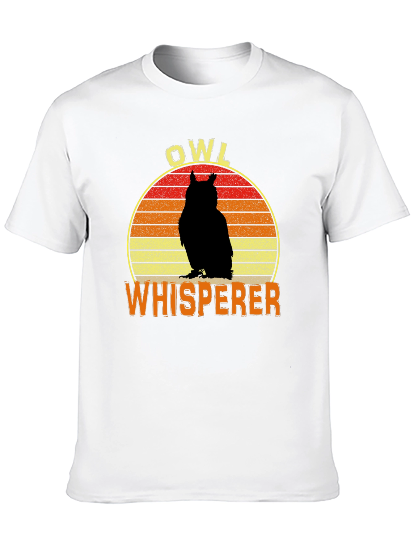 Black Owl Whisperer Retro Graphic T-Shirt view 10