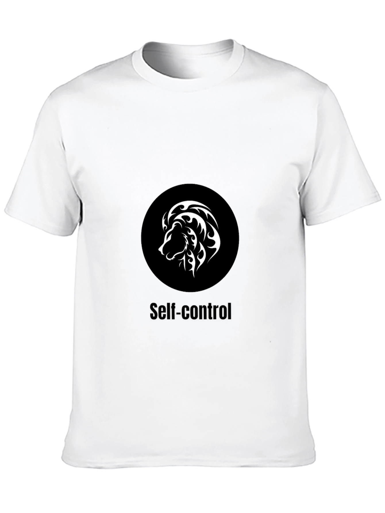 Black Self-Control Lion Graphic T-Shirt - Black view 10