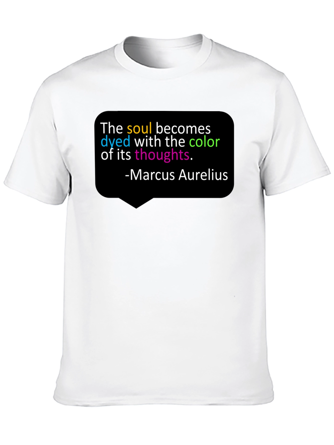Black Soul Color Marcus Aurelius Graphic Tee view 10