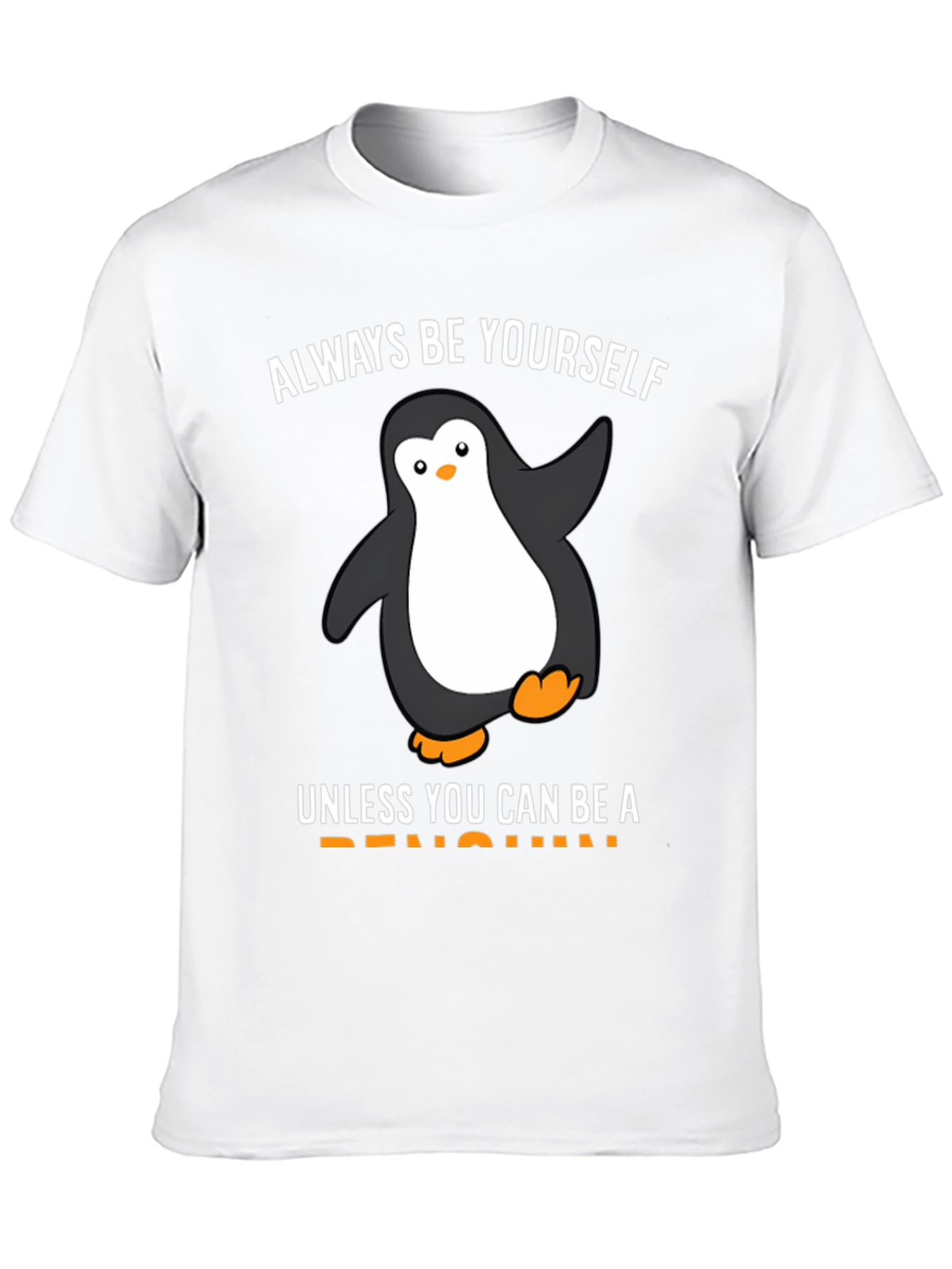 Black Funny Penguin Graphic T-Shirt - Be Yourself! view 10