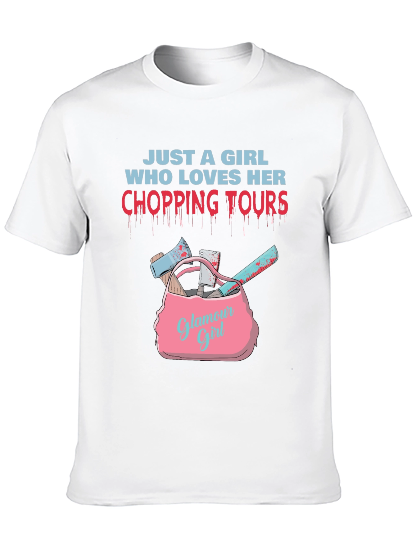 Black Chopping Tours Girl T-Shirt - Horror Glam Tee view 10